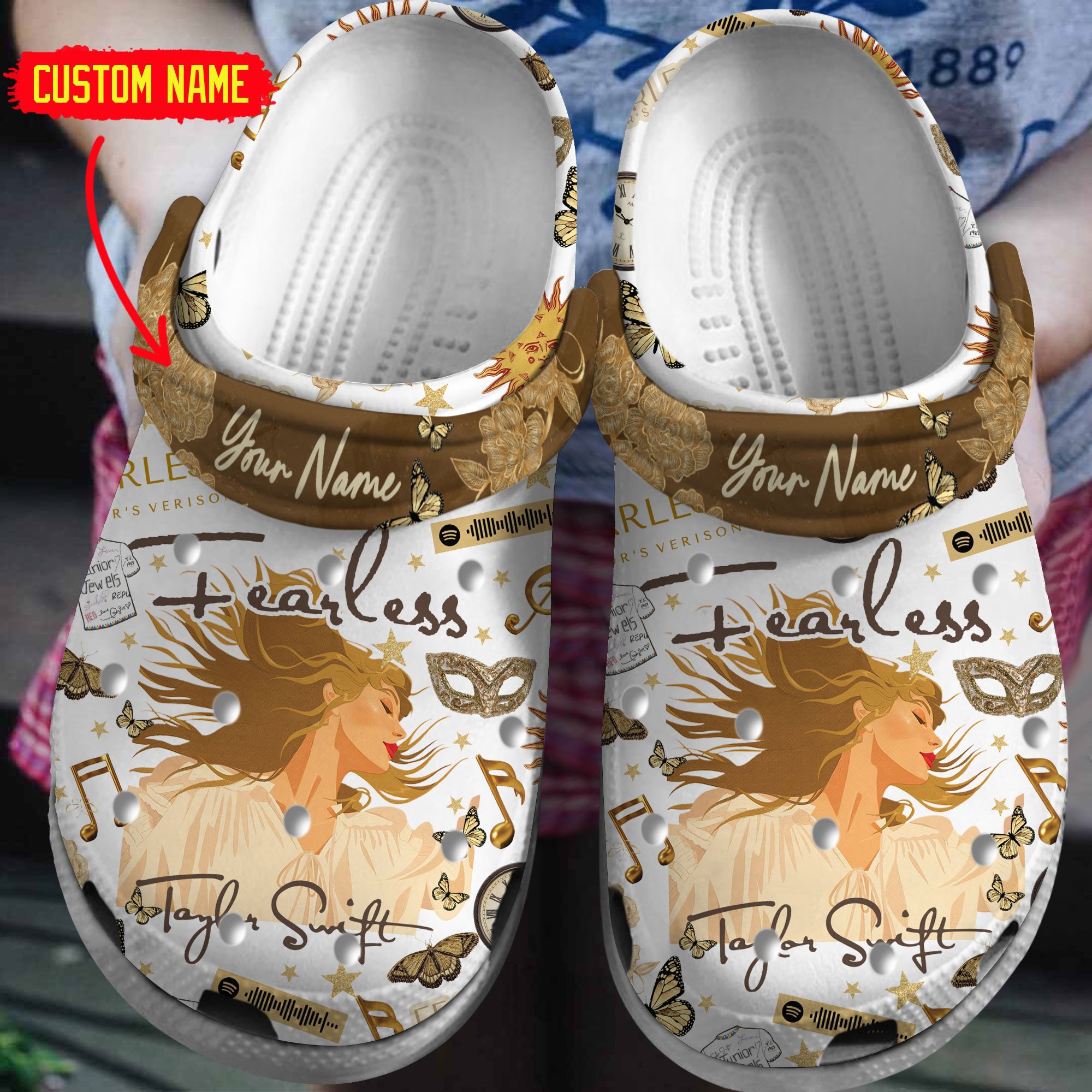 Footwearmerch Taylor Swift Music Crocs Crocband Clogs Shoes Comfortable For Men Women and Kids