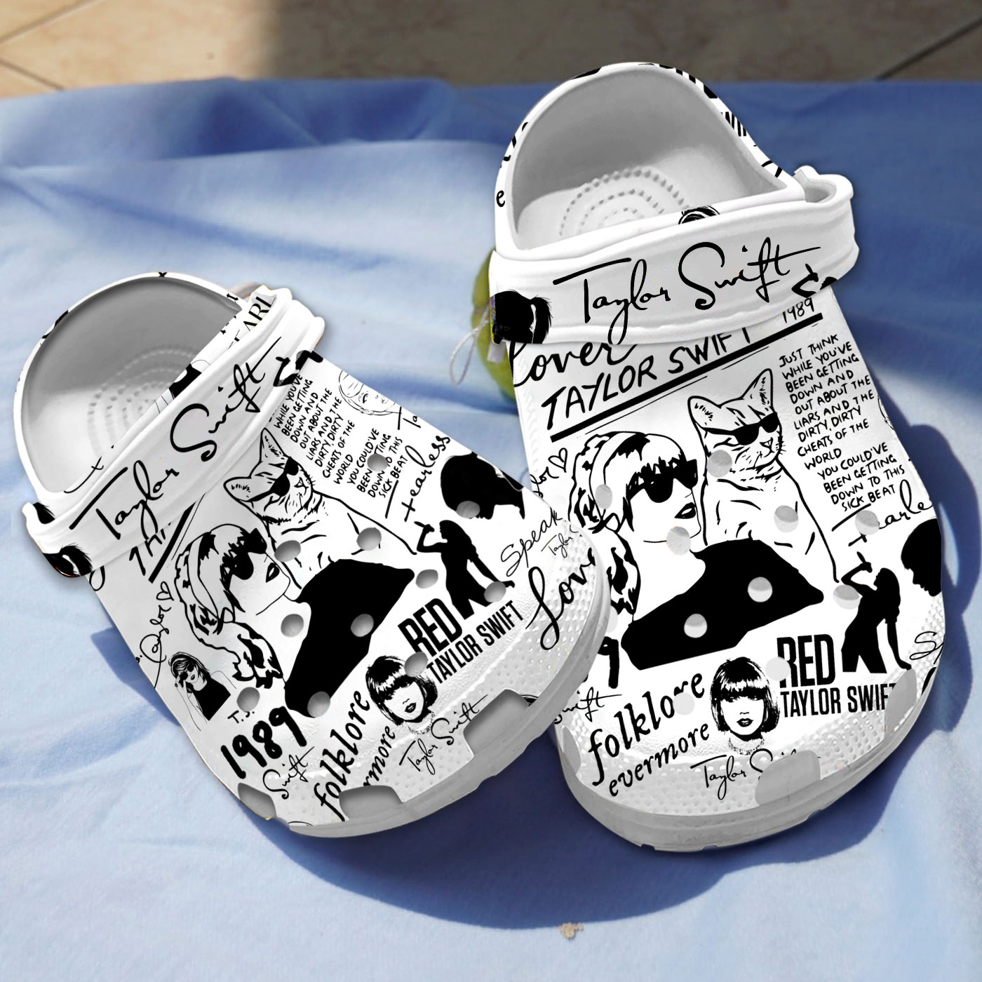 Footwearmerch Taylor Swift Music Crocs Crocband Clogs Shoes Comfortable For Men Women and Kids