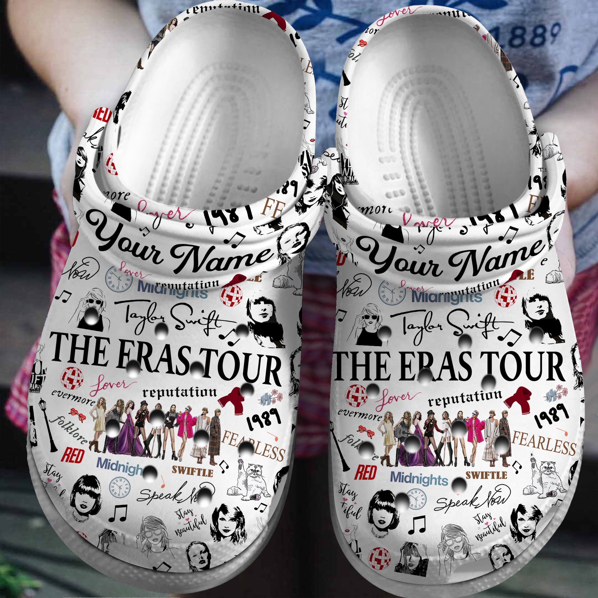 Footwearmerch Taylor Swift Music Crocs Crocband Clogs Shoes Comfortable For Men Women and Kids