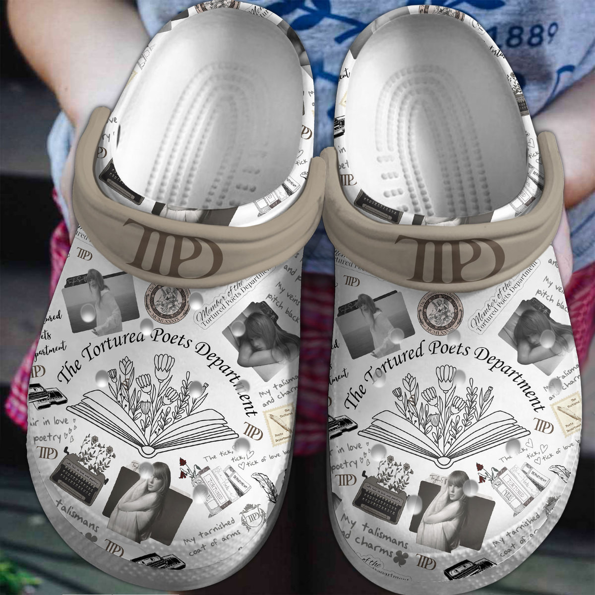 Footwearmerch Taylor Swift TTPD Album Music Crocs Crocband Clogs Shoes Comfortable For Men Women and Kids