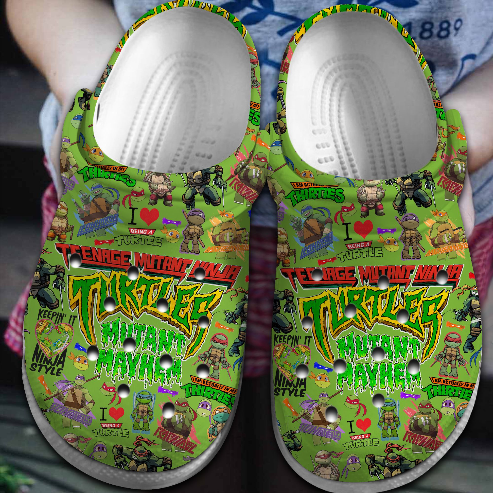 Footwearmerch Teenage Mutant Ninja Turtles Movie Crocs Crocband Clogs Shoes Comfortable For Men Women and Kids