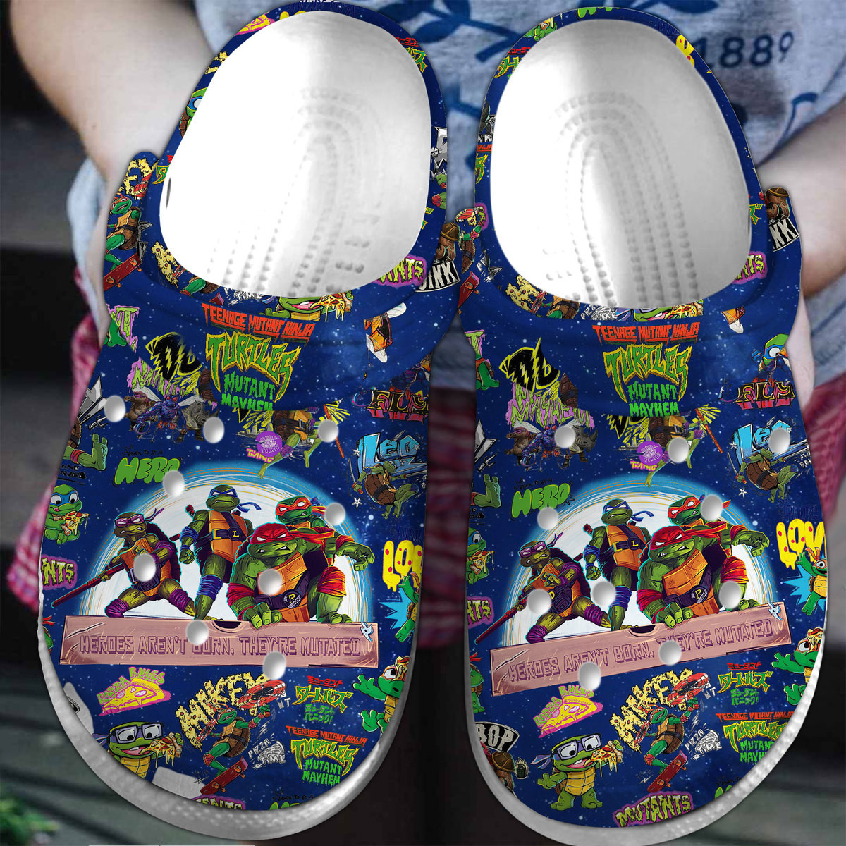 Footwearmerch Teenage Mutant Ninja Turtles TV Series Crocs Crocband Clogs Shoes Comfortable For Men Women and Kids