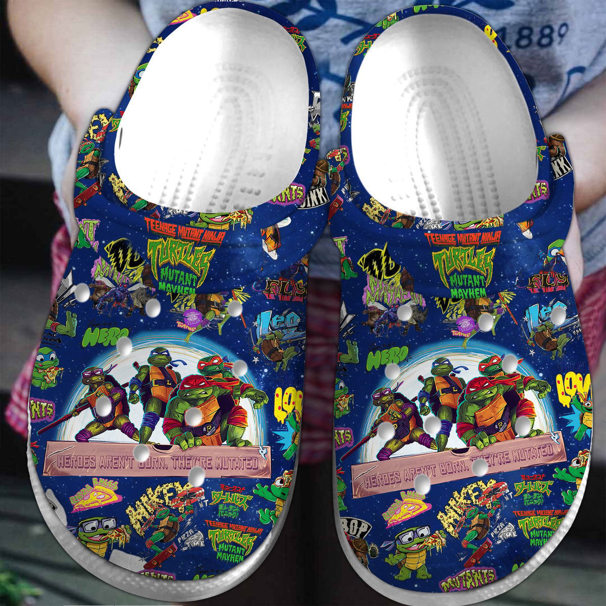 Footwearmerch Teenage Mutant Ninja Turtles TV Series Crocs Crocband Clogs Shoes Comfortable For Men Women and Kids