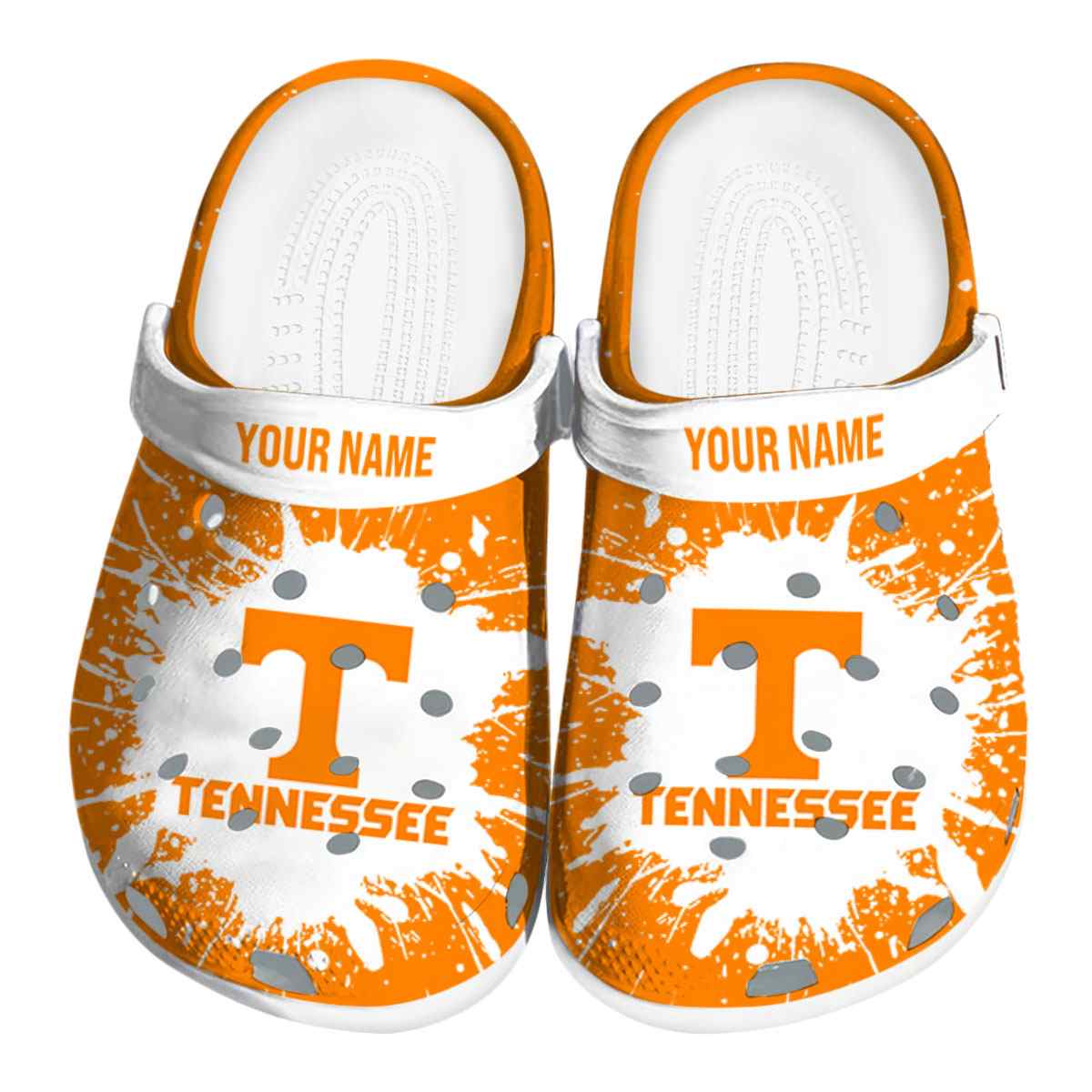Footwearmerch Tennessee Volunteers NCAA Sport Crocs Crocband Clogs Shoes Comfortable For Men Women and Kids