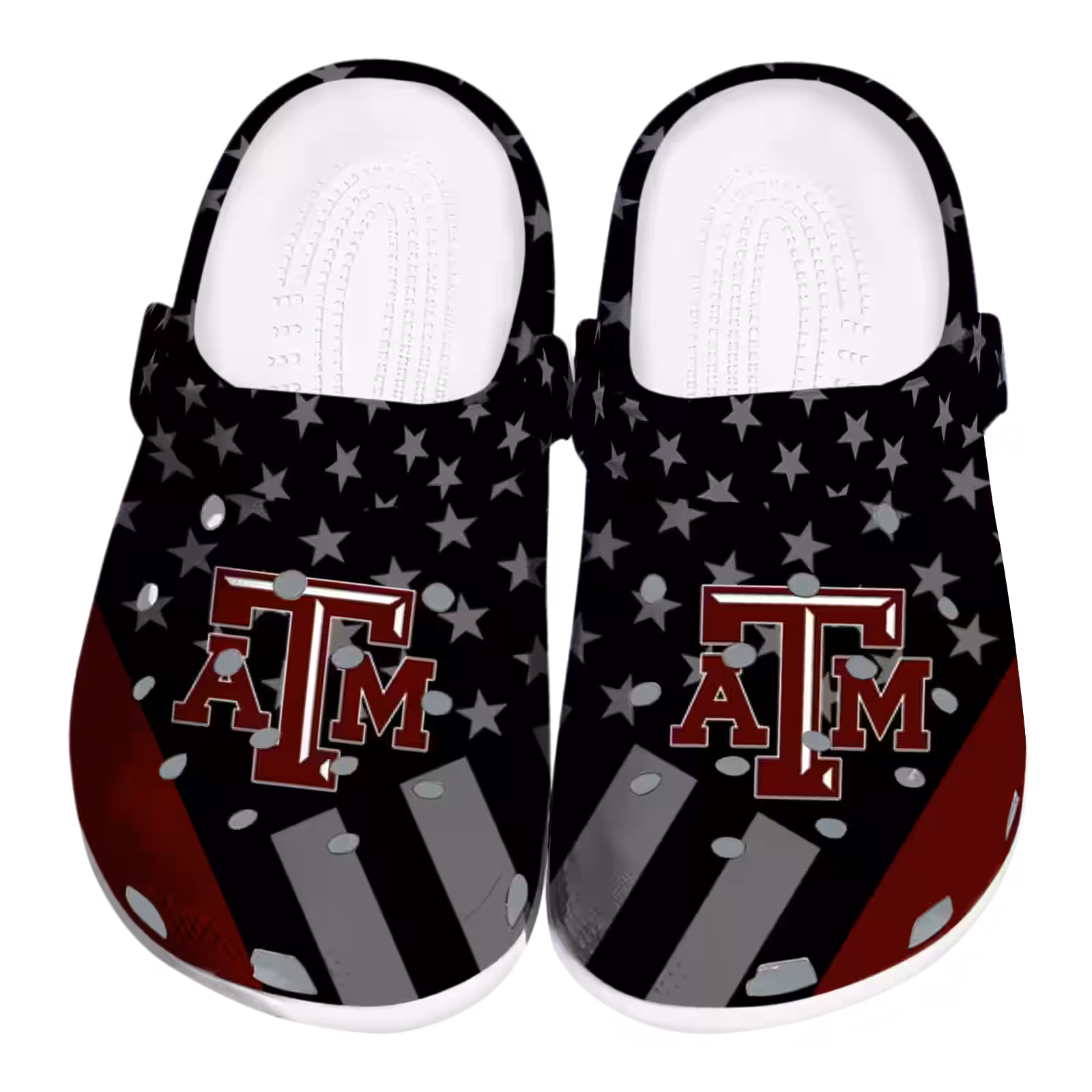 Footwearmerch Texas A&M Aggies NCAA Sport Crocs Crocband Clogs Shoes Comfortable For Men Women and Kids