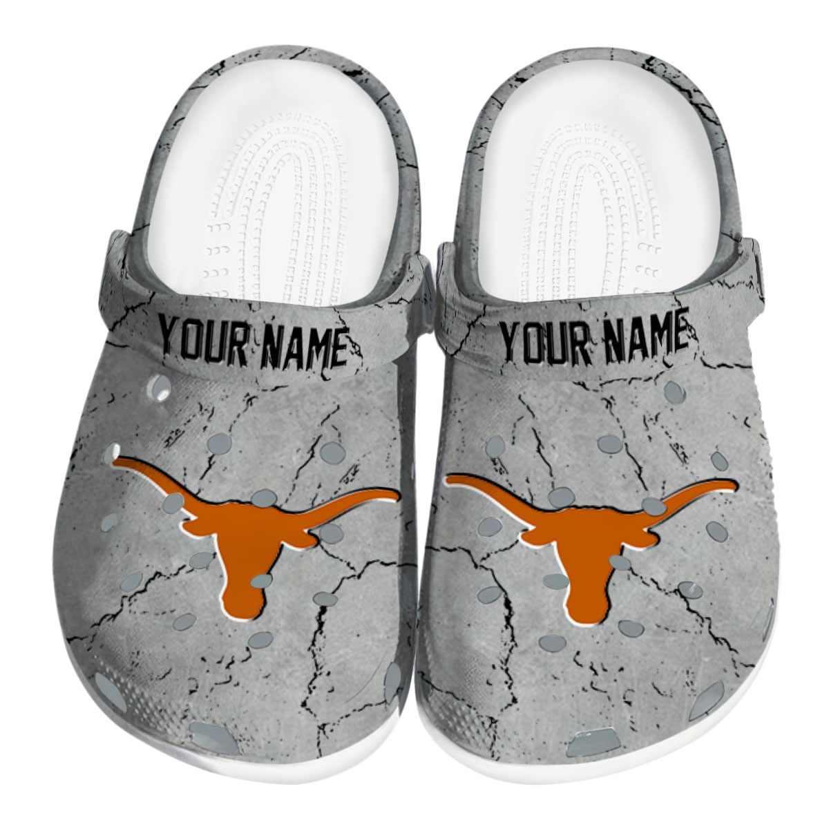 Footwearmerch Texas Longhorns NCAA Sport Crocs Crocband Clogs Shoes Comfortable For Men Women and Kids