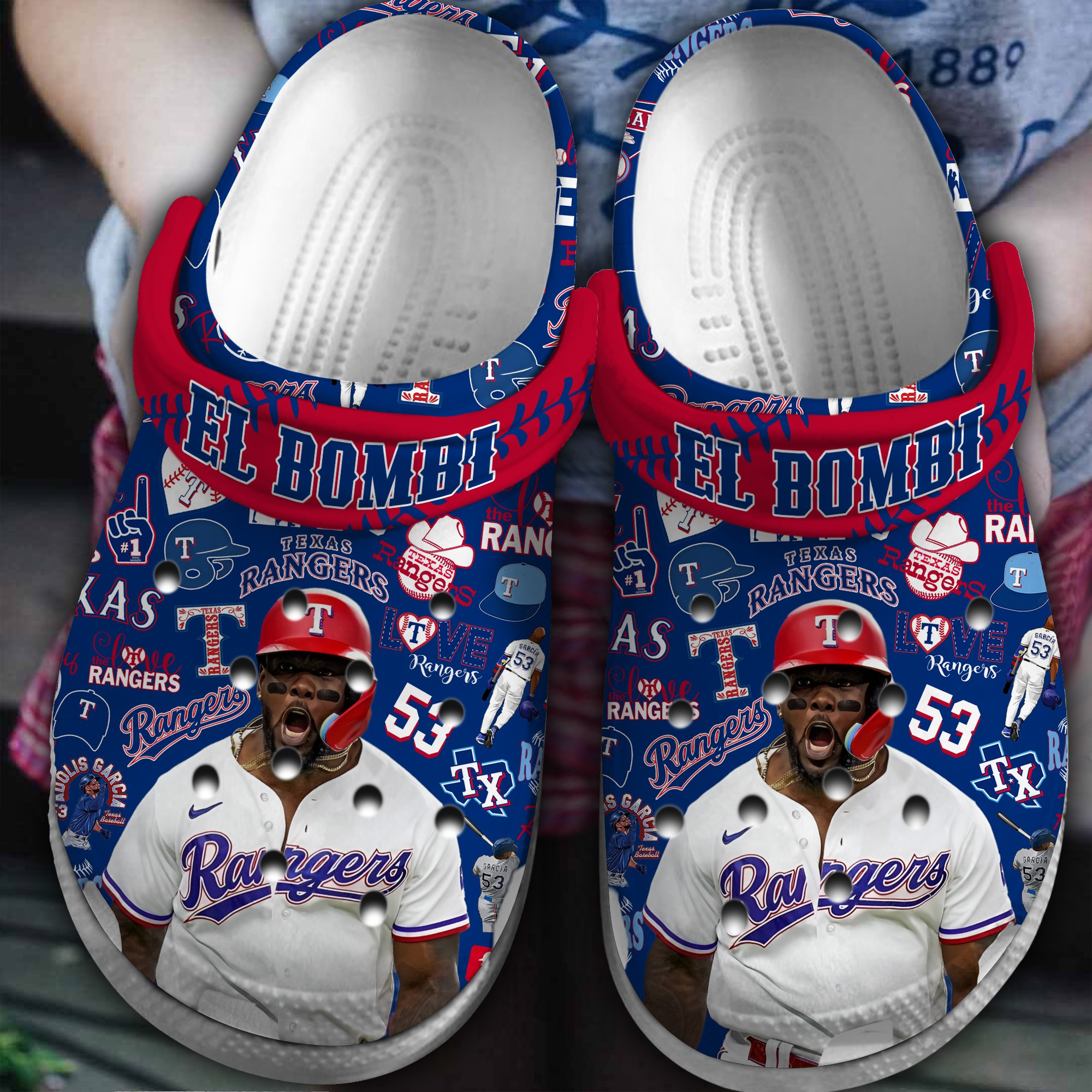 Footwearmerch Texas Rangers MLB Sport Crocs Crocband Clogs Shoes Comfortable For Men Women and Kids