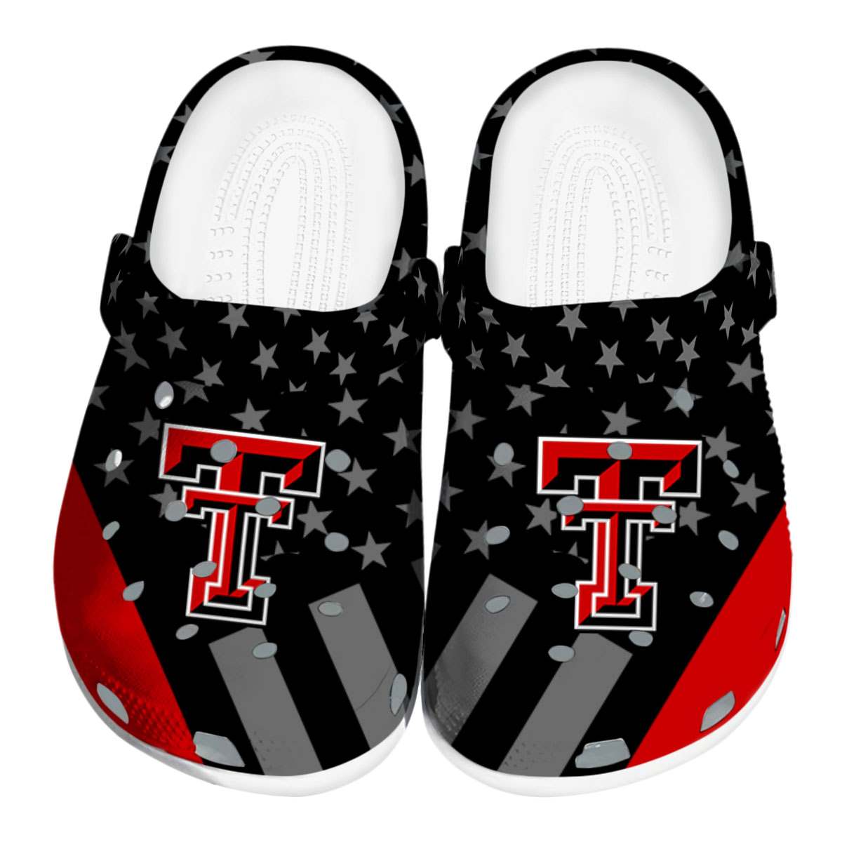 Footwearmerch Texas Tech Red Raiders NCAA Sport Crocs Crocband Clogs Shoes Comfortable For Men Women and Kids