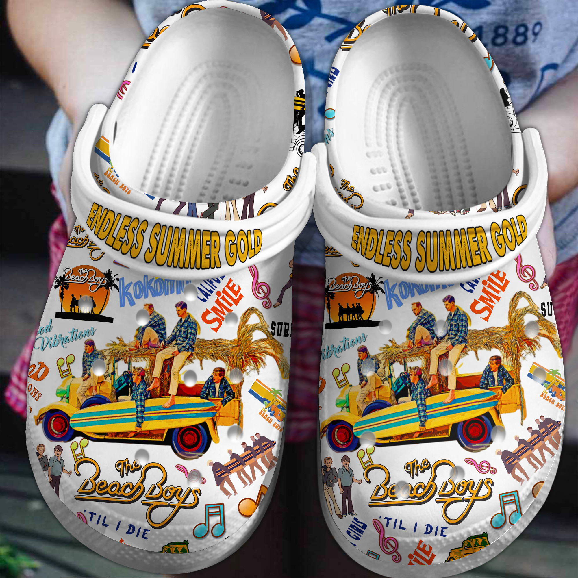 Footwearmerch The Beach Boys Music Crocs Crocband Clogs Shoes Comfortable For Men Women and Kids