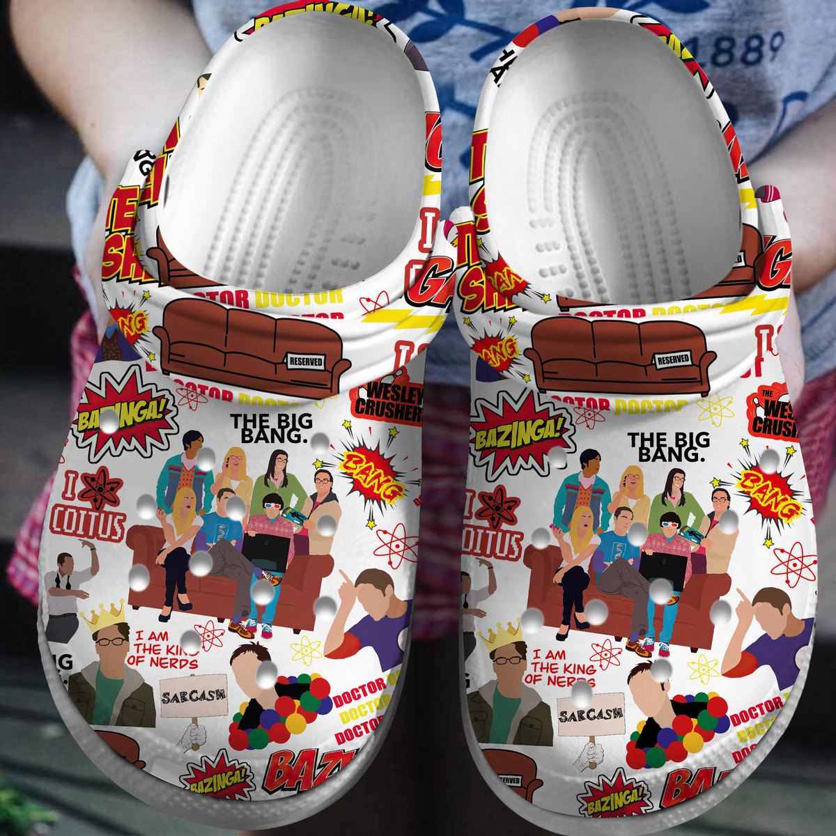 Footwearmerch The Big Bang Theory TV Series Crocs Crocband Clogs Shoes Comfortable For Men Women and Kids