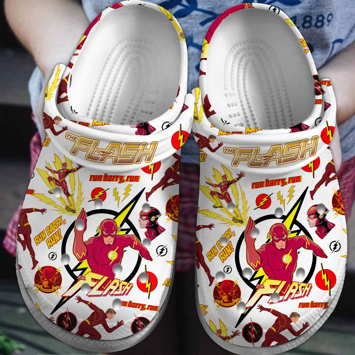 Footwearmerch The Flash Movie Crocs Crocband Clogs Shoes Comfortable For Men Women and Kids