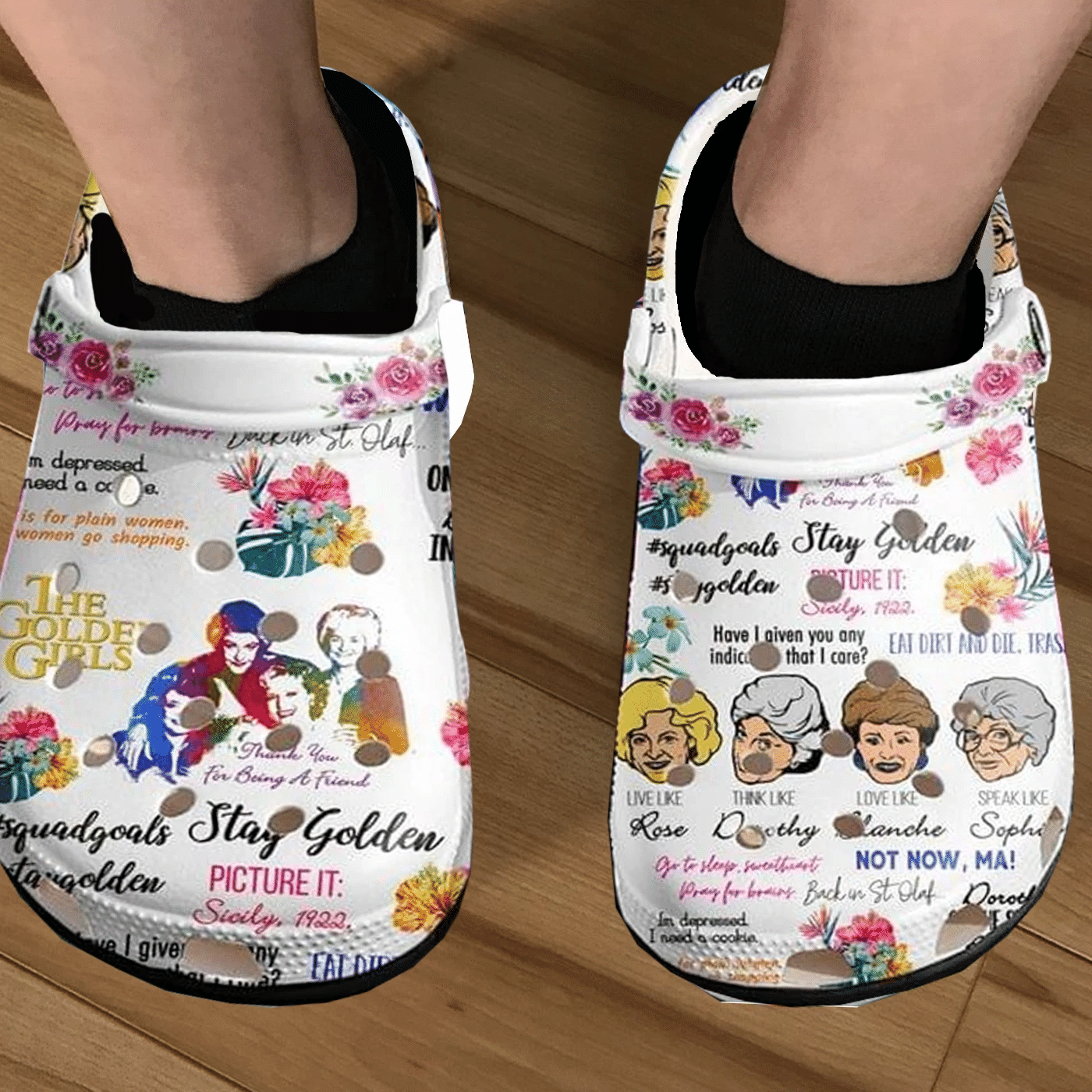 Footwearmerch The Golden Girls Crocs Clog Shoes
