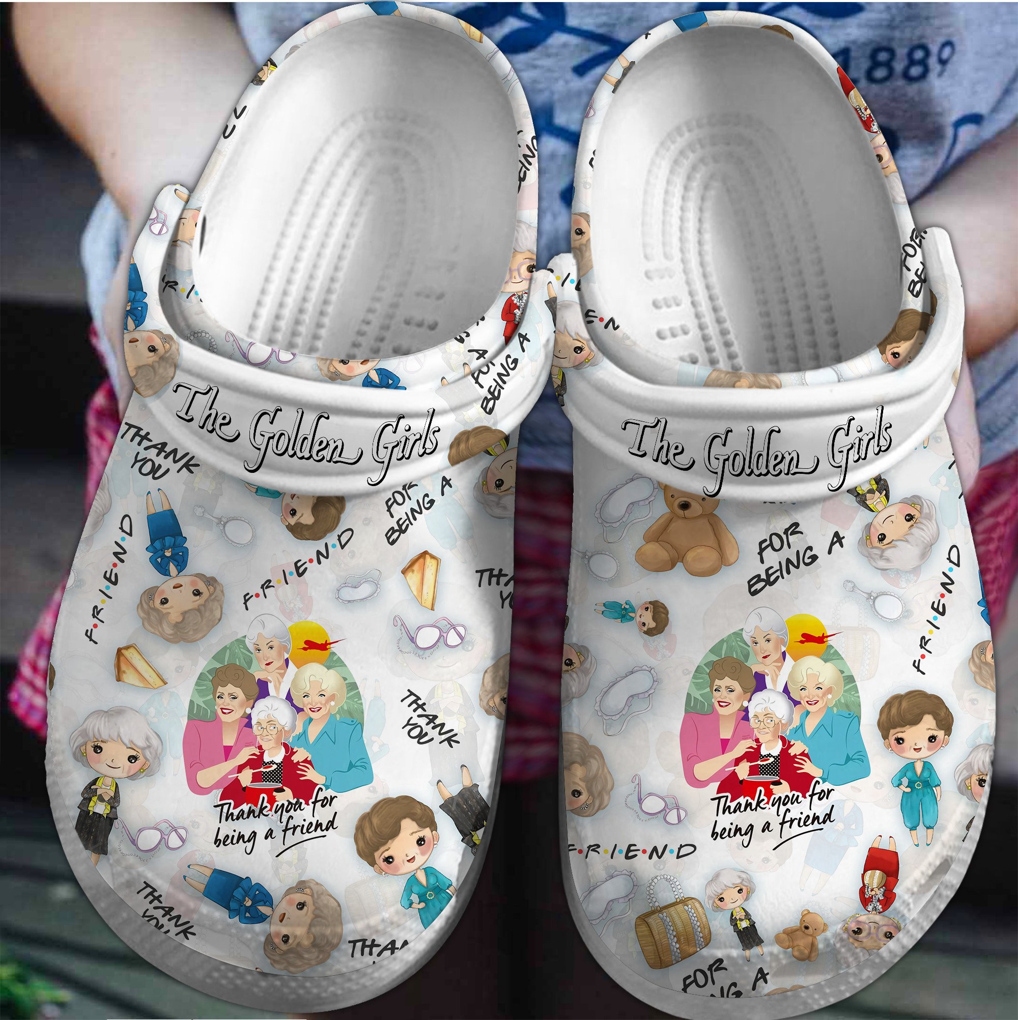 Footwearmerch The Golden Girls TV Series Crocs Crocband Clogs Shoes Comfortable For Men Women and Kids