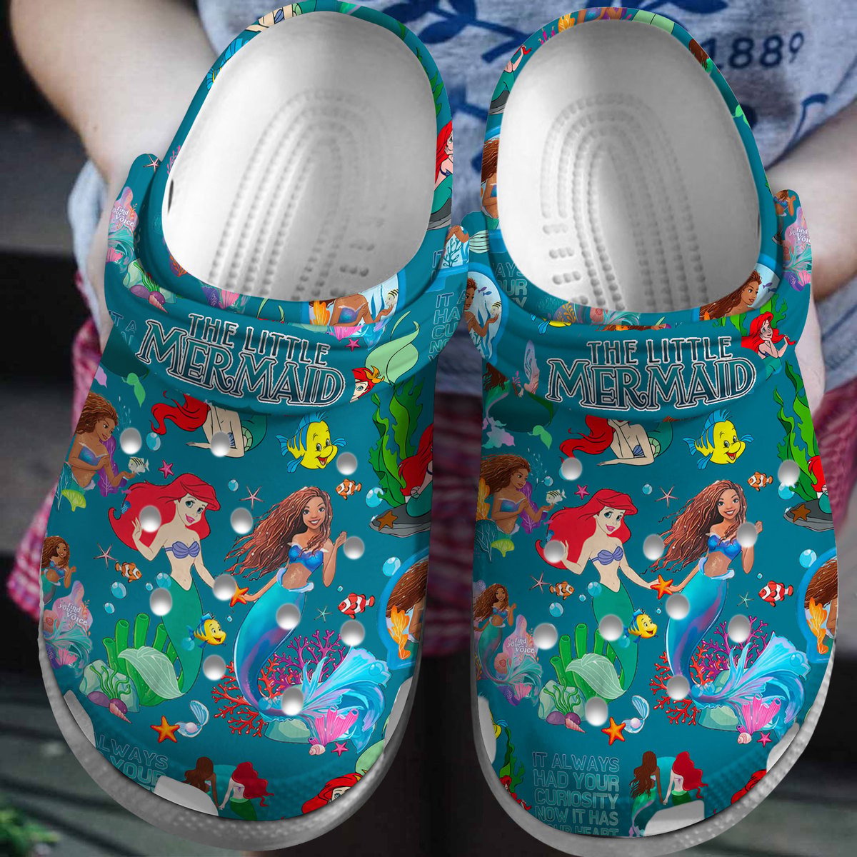 Footwearmerch The Little Mermaid Movie Crocs Crocband Clogs Shoes Comfortable For Men Women and Kids