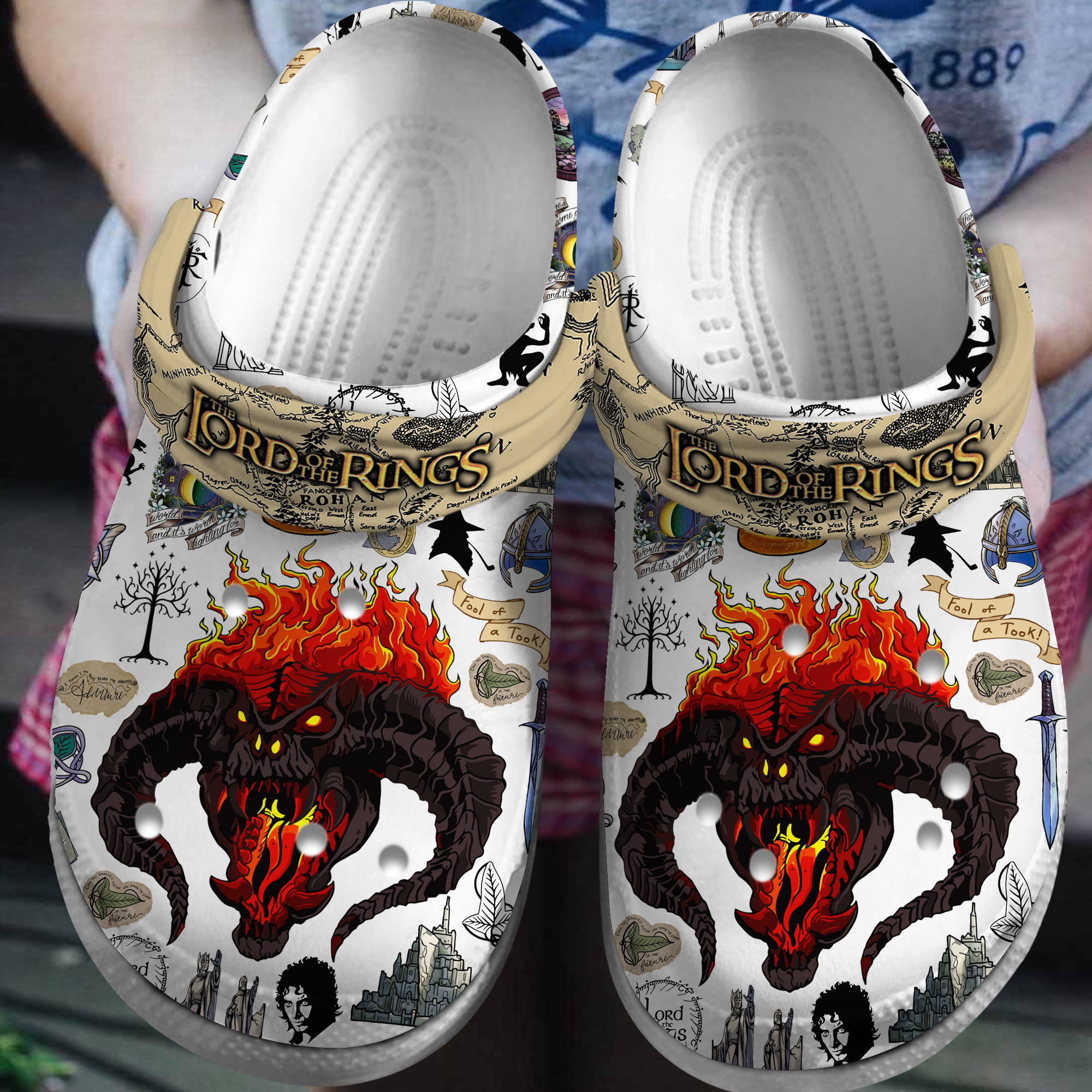 Footwearmerch The Lord Of The Rings Movie Crocs Crocband Clogs Shoes Comfortable For Men Women and Kids