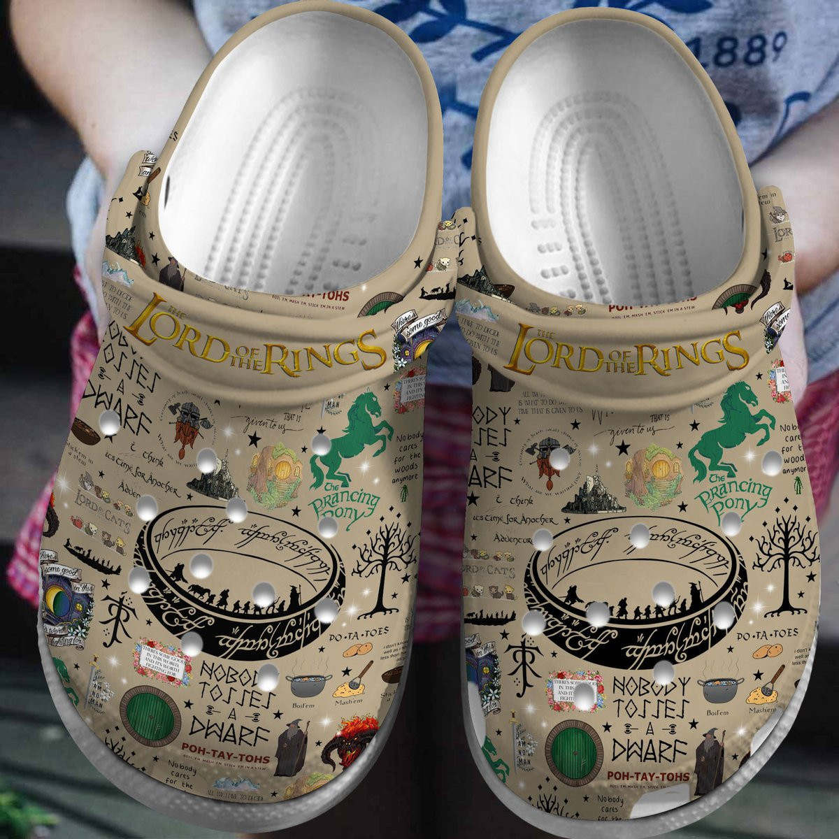 Footwearmerch The Lord Of The Rings Music Crocs Crocband Clogs Shoes Comfortable For Men Women and Kids
