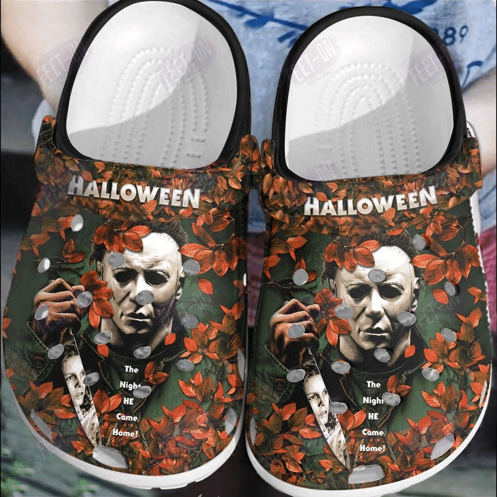 Footwearmerch The Night He Come Home Michael Myers Horror Movie Halloween Classic Clogs Shoes