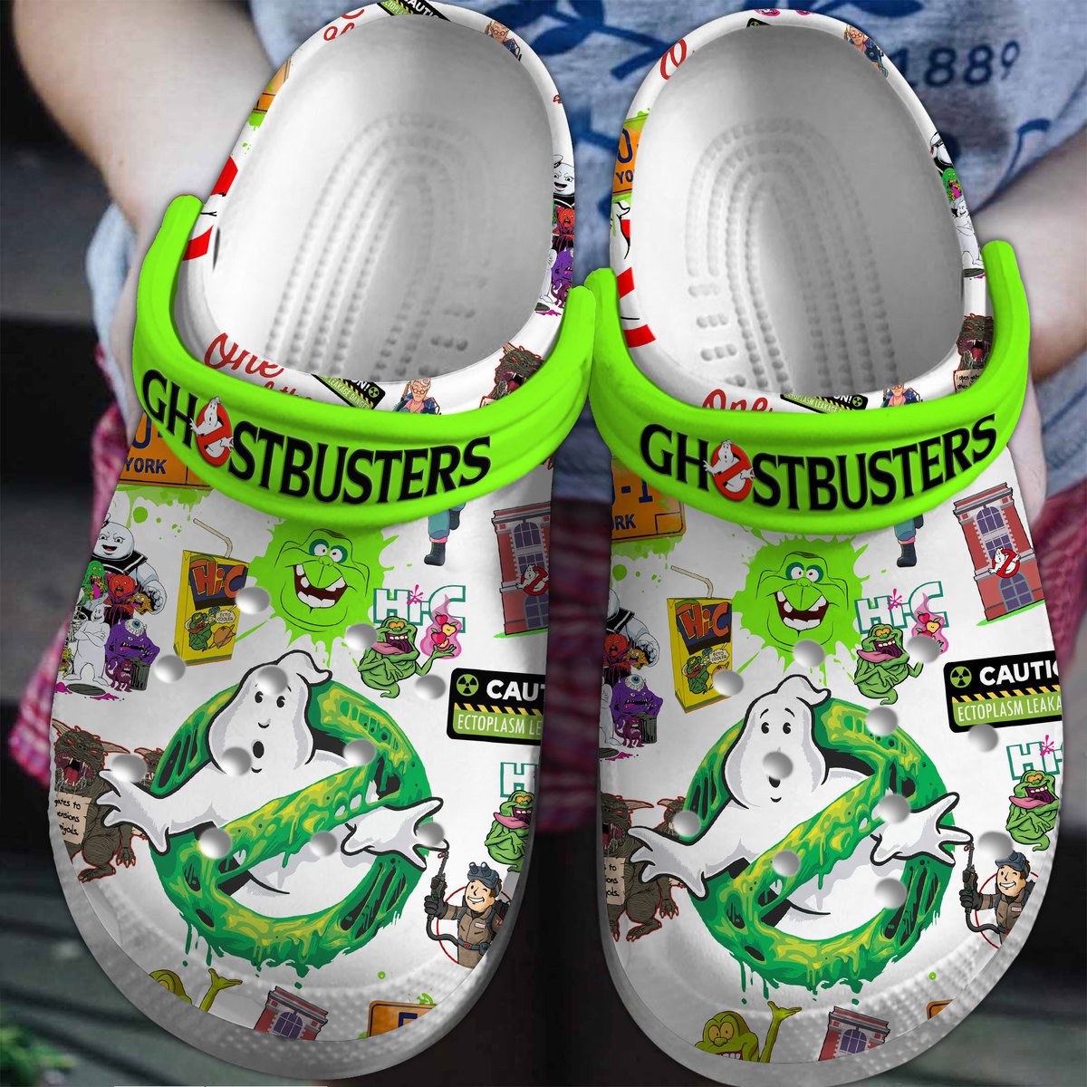 Footwearmerch The Real Ghostbusters TV Series Crocs Crocband Clogs Shoes Comfortable For Men Women and Kids