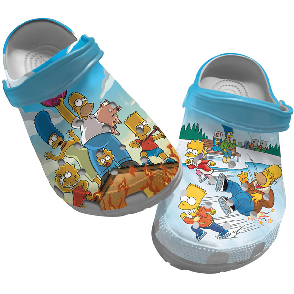 Footwearmerch The Simpsons TV series Crocs Crocband Clogs Shoes Comfortable For Men Women and Kids