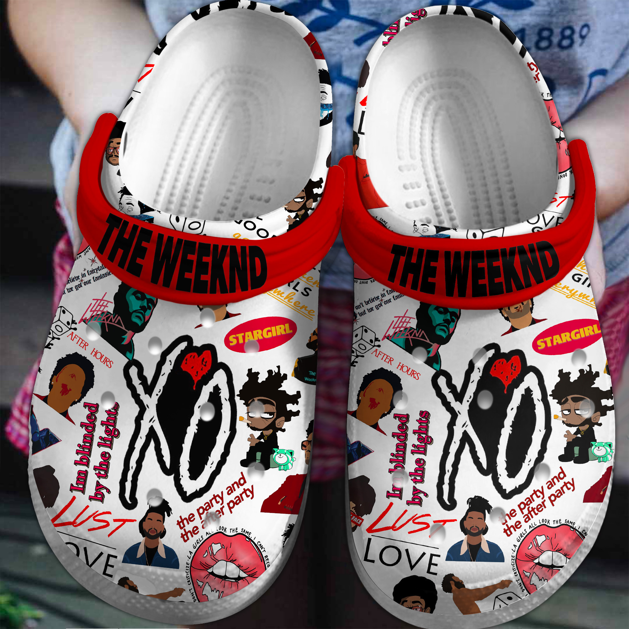 Footwearmerch The Weeknd Music Crocs Crocband Clogs Shoes Comfortable For Men Women and Kids