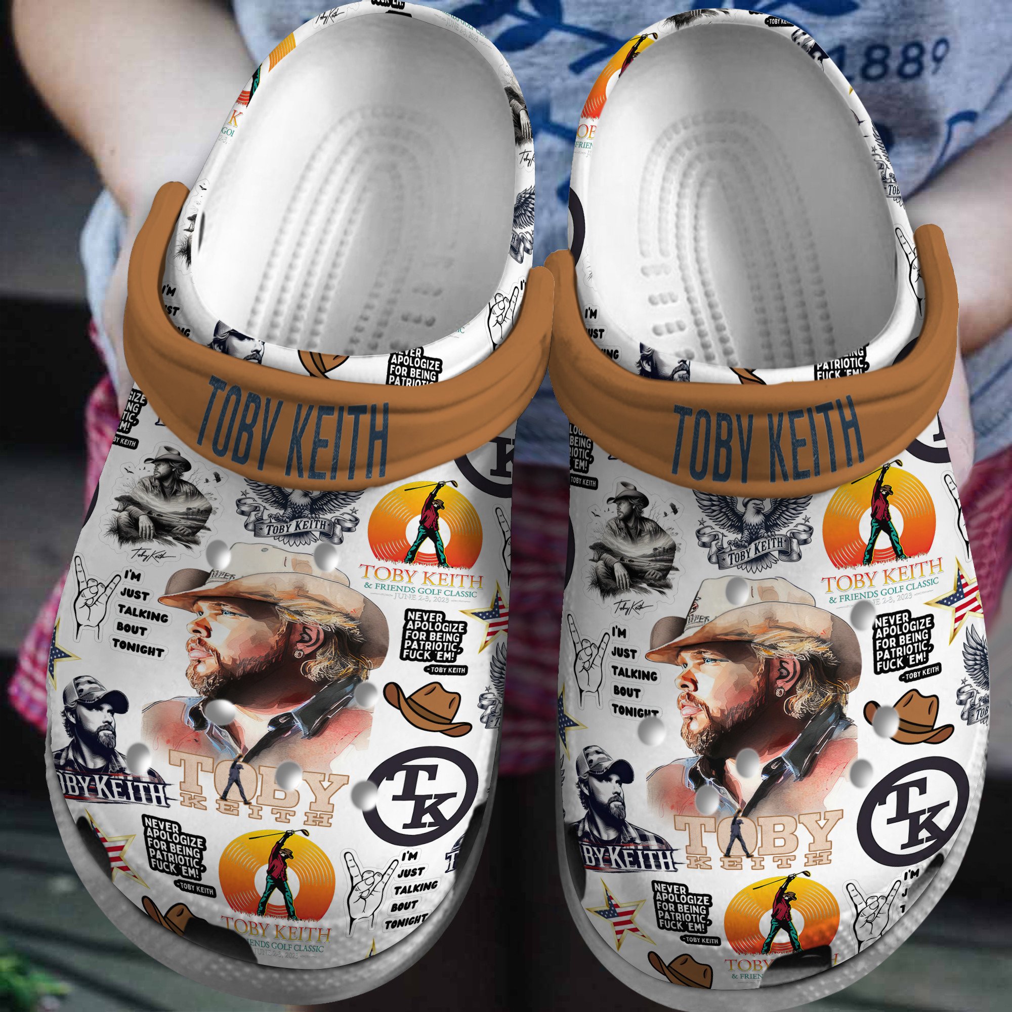 Footwearmerch Toby Keith Music Crocs Crocband Clogs Shoes Comfortable For Men Women and Kids