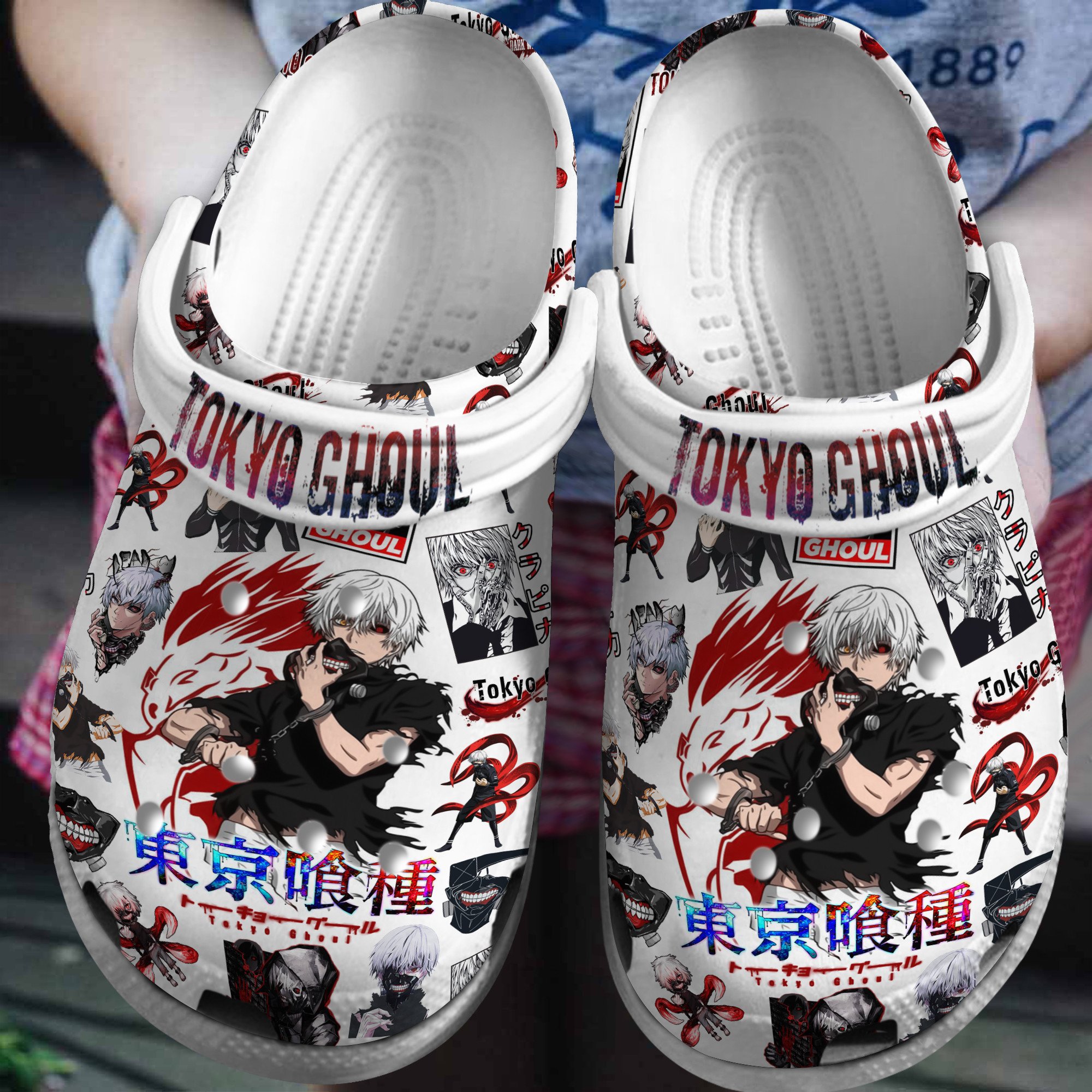 Footwearmerch Tokyo Ghoul Anime Crocs Crocband Clogs Shoes Comfortable For Men Women and Kids