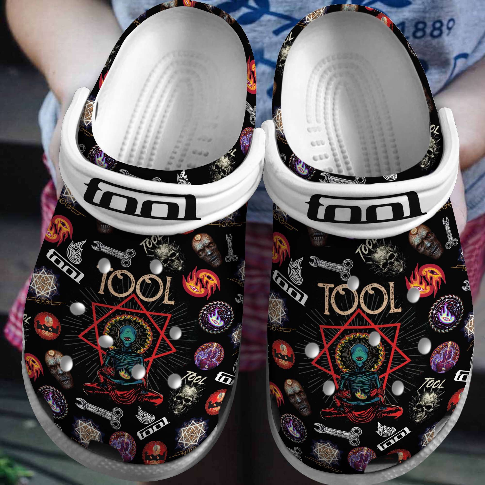 Footwearmerch Tool Band Music Crocs Crocband Clogs Shoes Comfortable For Men Women and Kids