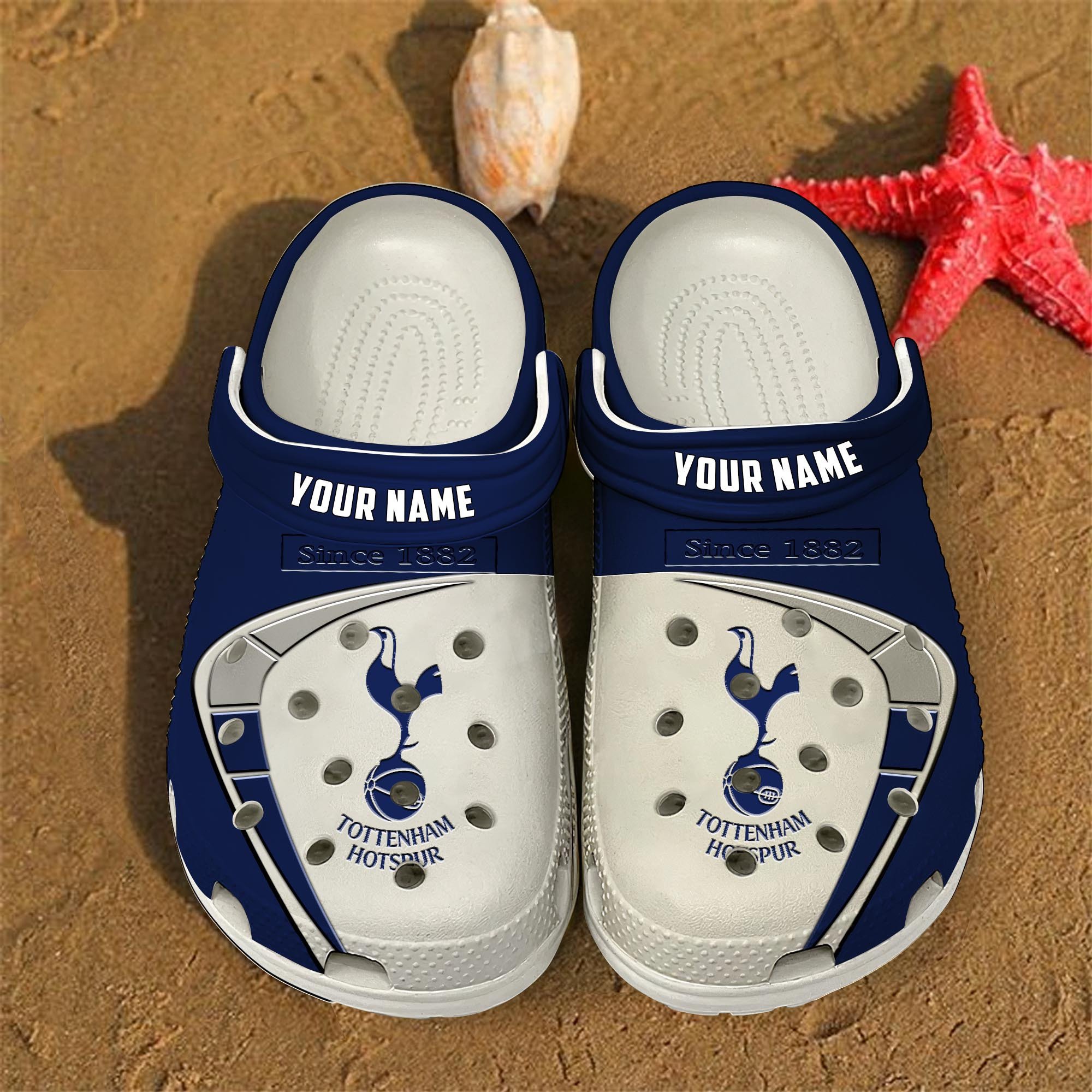 Footwearmerch Tottenham Hotspur EPL Crocs Crocband Clogs Shoes Comfortable For Men Women and Kids