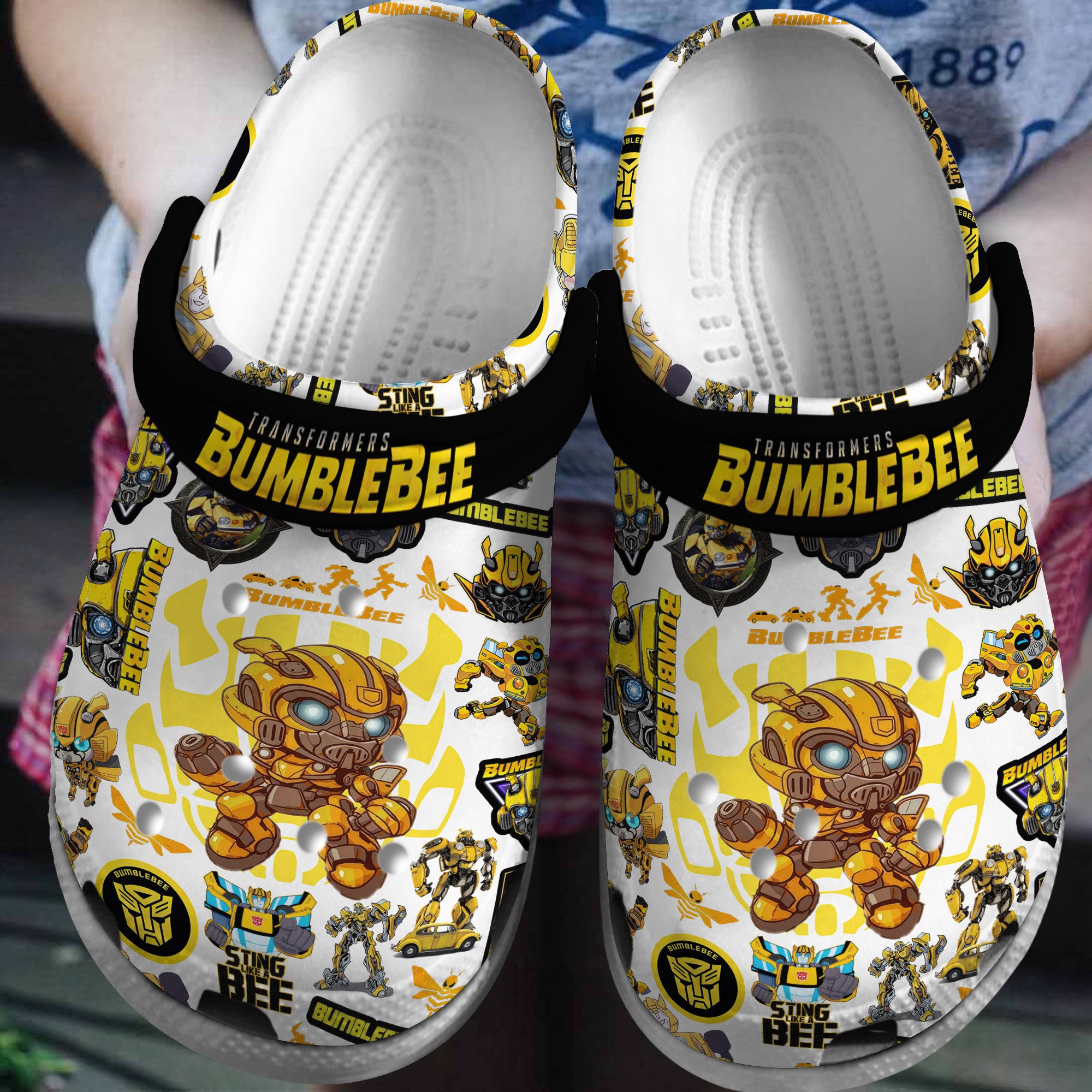 Footwearmerch Transformers Bumblebee Movie Crocs Crocband Clogs Shoes Comfortable For Men Women and Kids
