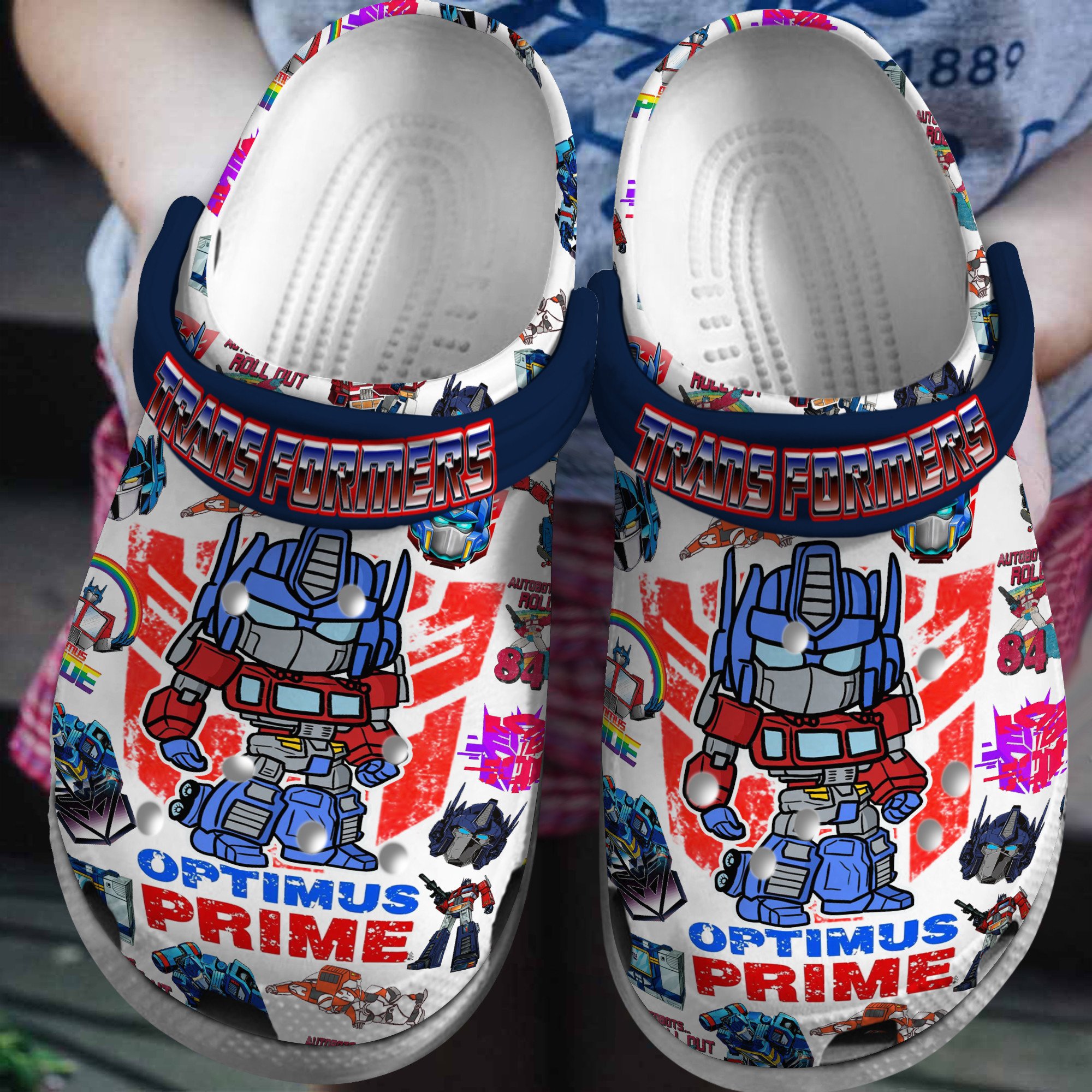 Footwearmerch Transformers Optimus Prime Movie Crocs Crocband Clogs Shoes Comfortable For Men Women and Kids