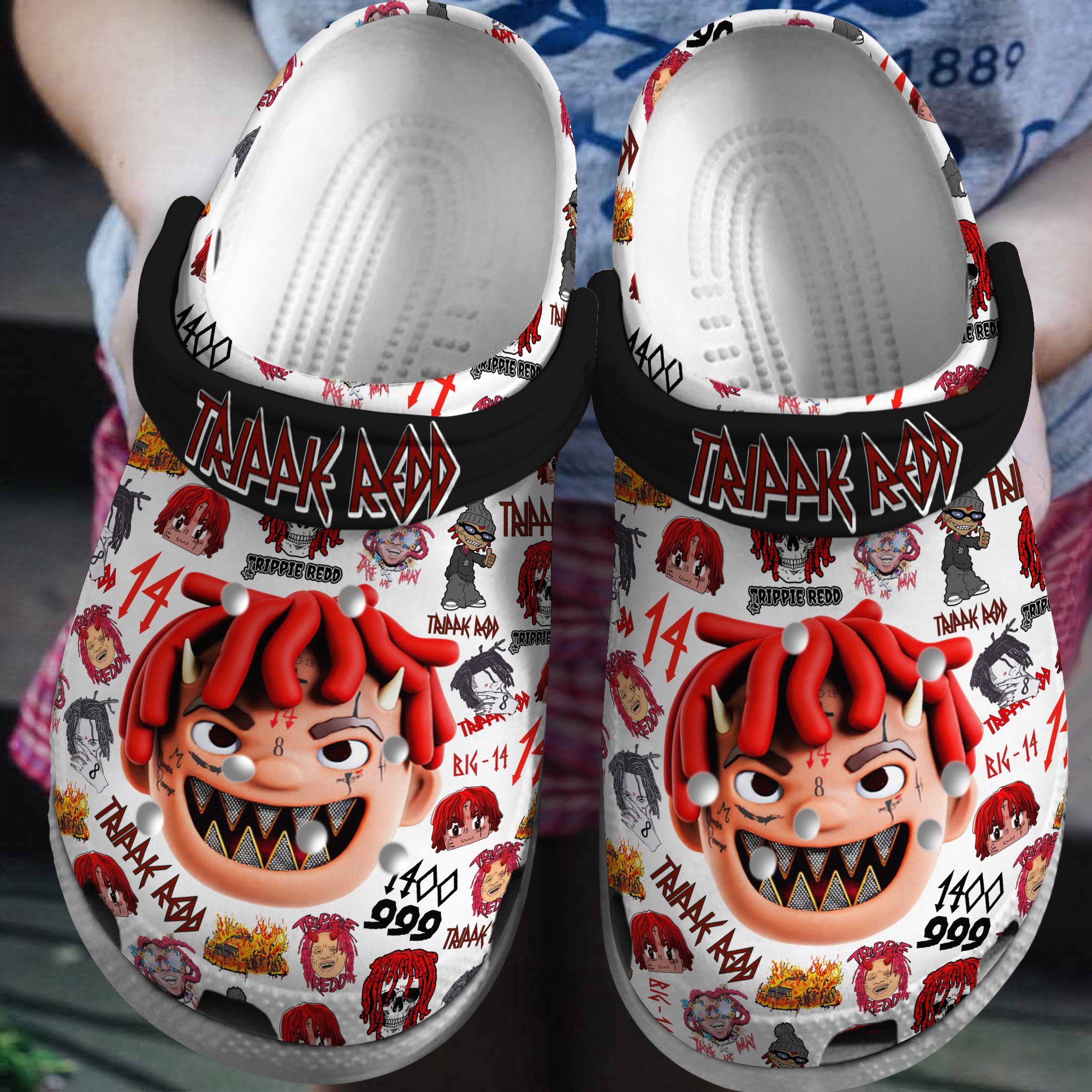 Footwearmerch Trippie Redd Rapper Music Crocs Crocband Clogs Shoes Comfortable For Men Women and Kids