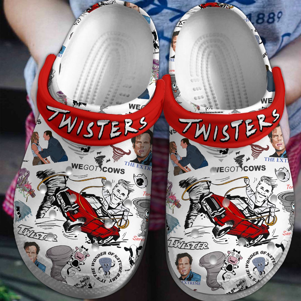 Footwearmerch Twisters Movie Crocs Crocband Clogs Shoes Comfortable For Men Women and Kids