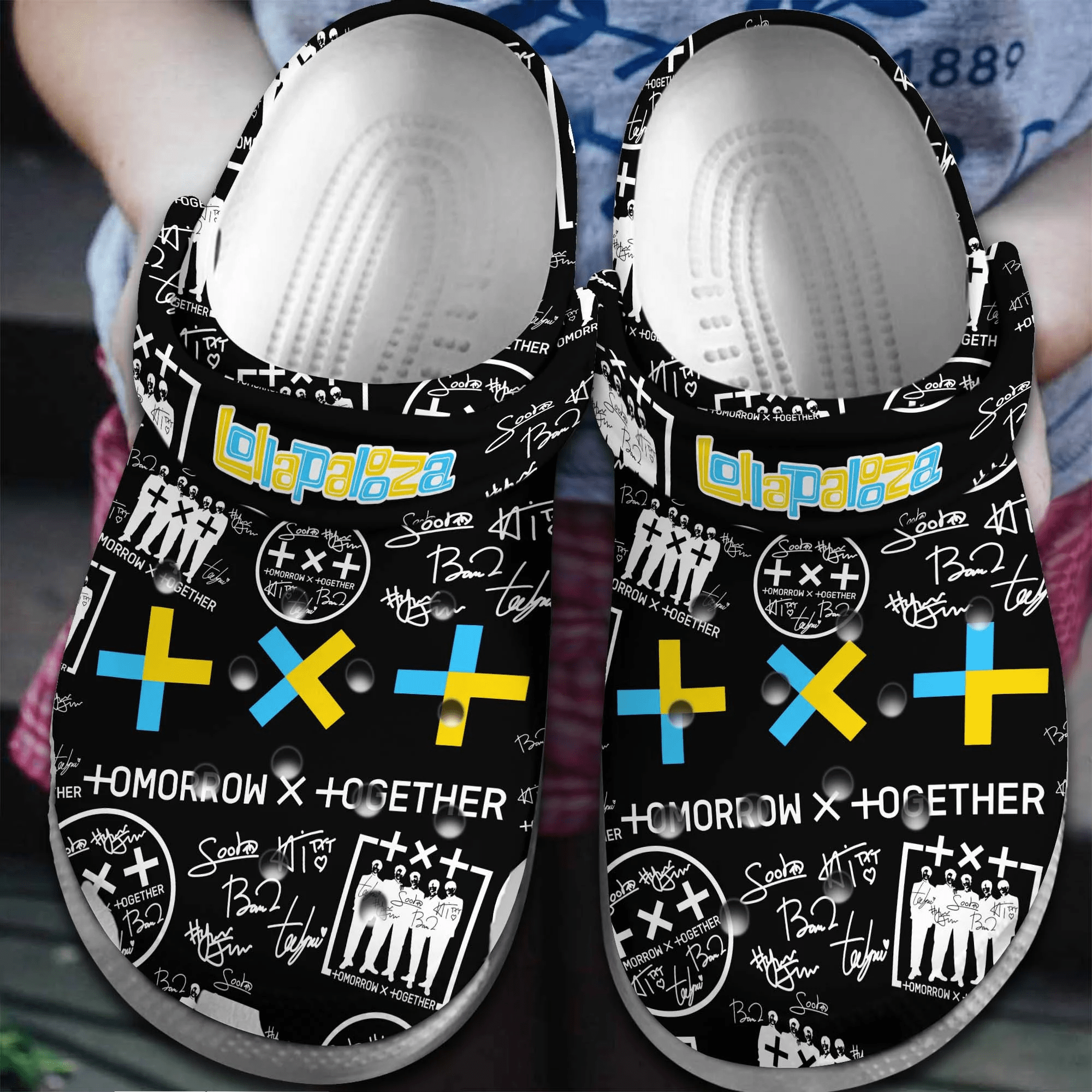 Footwearmerch TXT Tomorrow x Together Lollapalooza Music Crocs Crocband Clogs Shoes Comfortable For Men Women and Kids