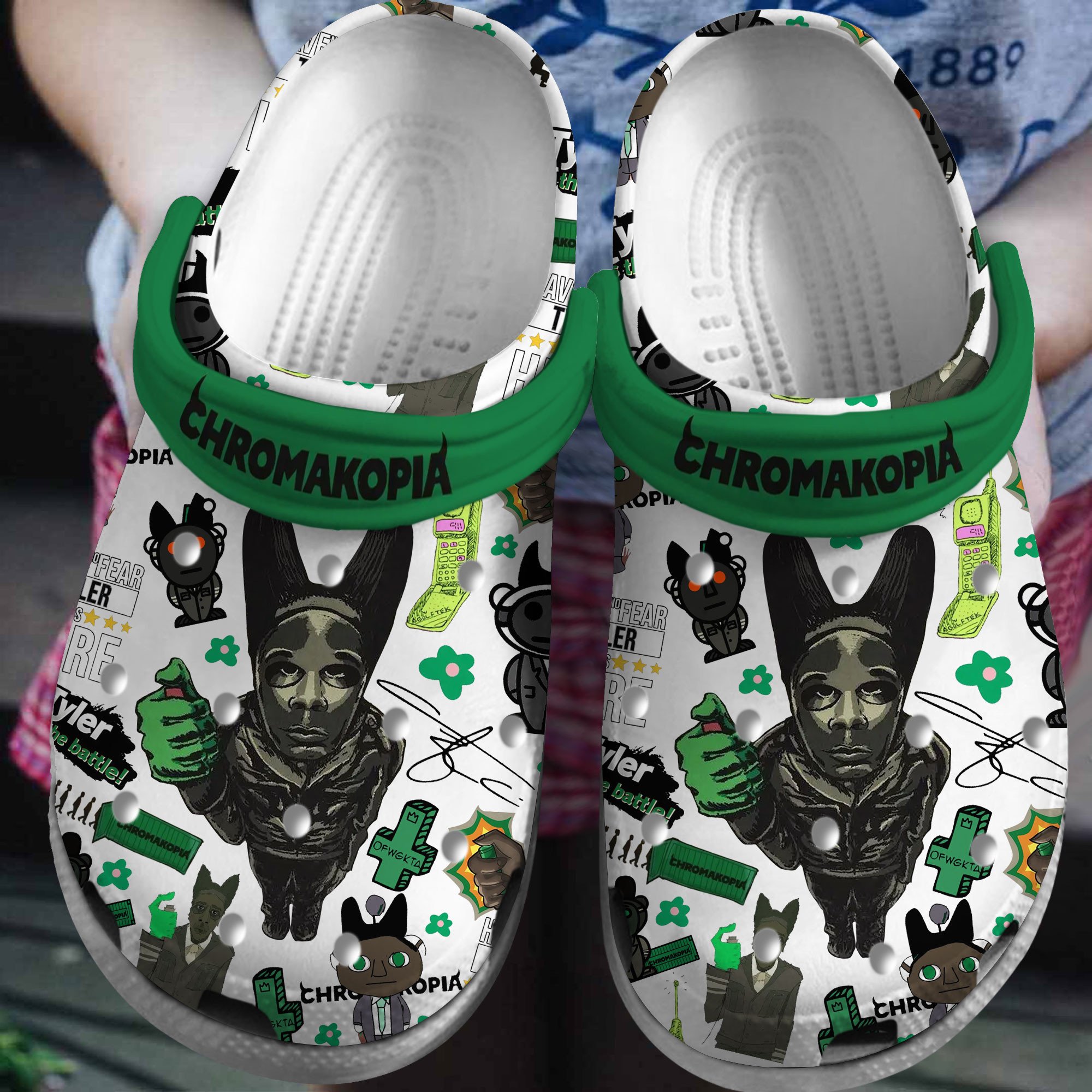 Footwearmerch Tyler The Creator Music Crocs Crocband Clogs Shoes Comfortable For Men Women and Kids