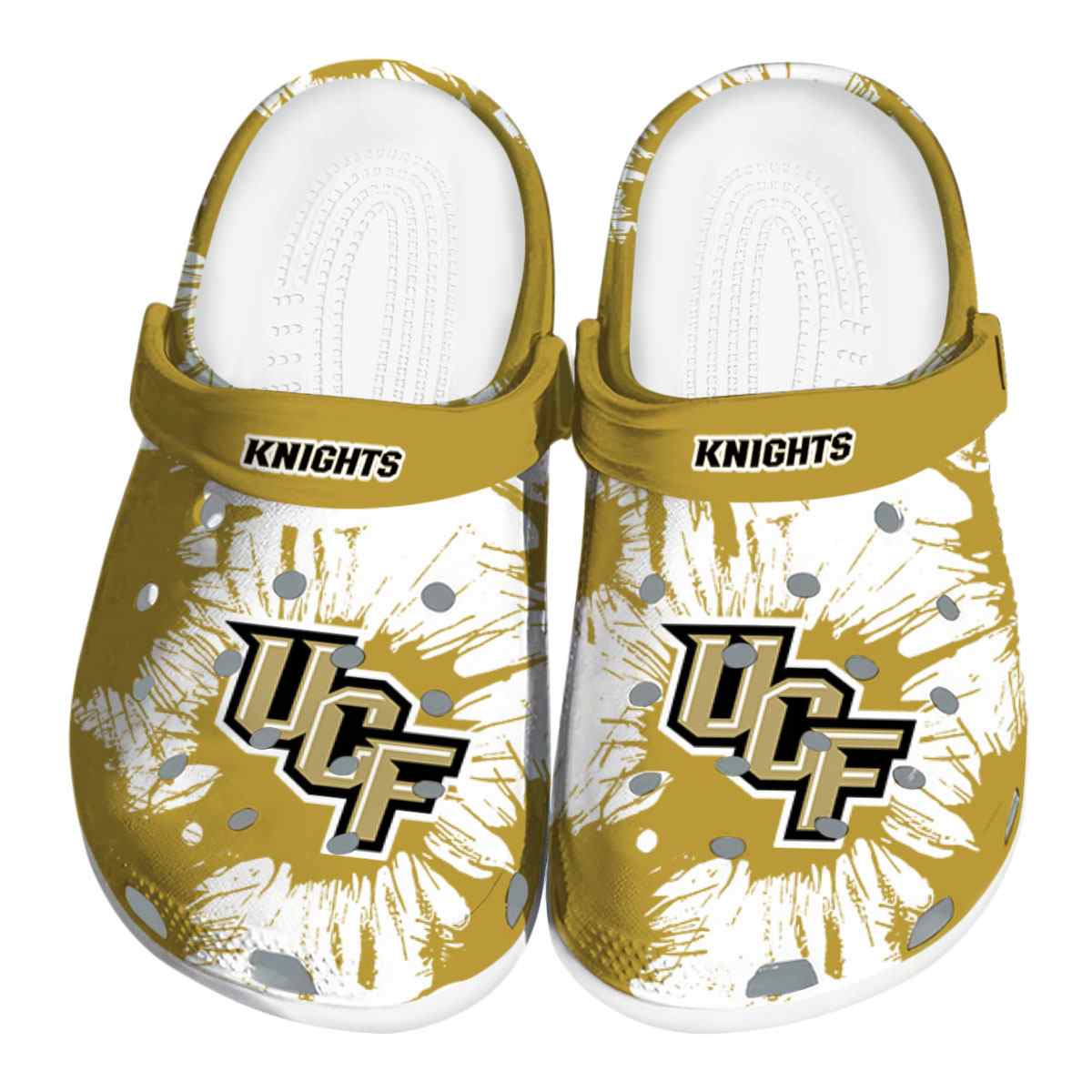 Footwearmerch UCF Knights NCAA Sport Crocs Crocband Clogs Shoes Comfortable For Men Women and Kids