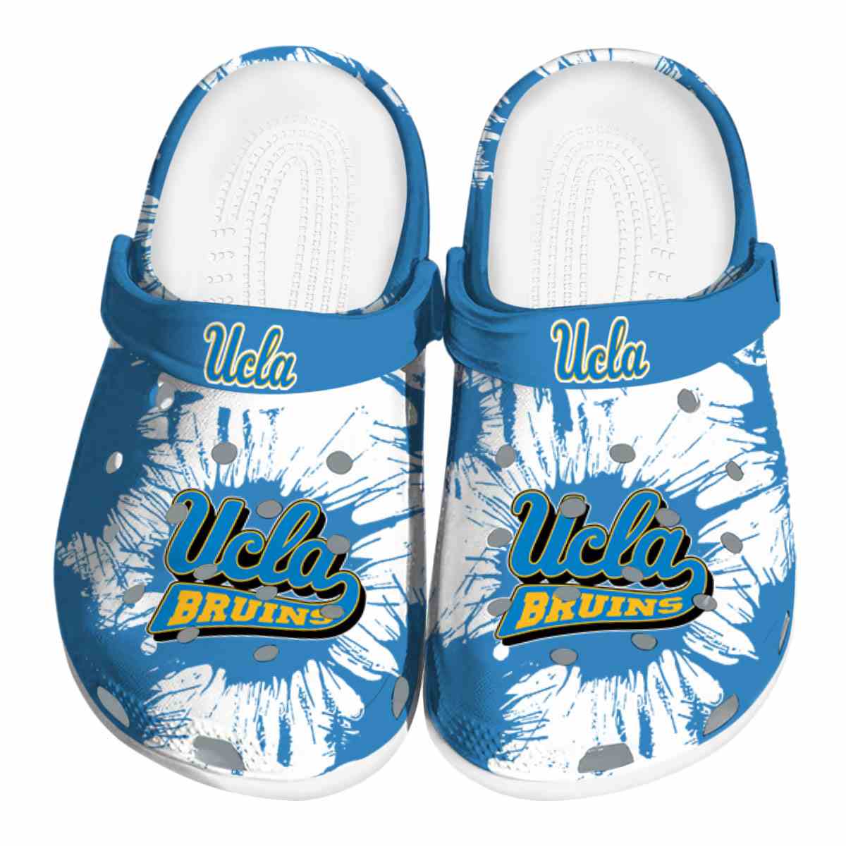 Footwearmerch UCLA Bruins NCAA Sport Crocs Crocband Clogs Shoes Comfortable For Men Women and Kids