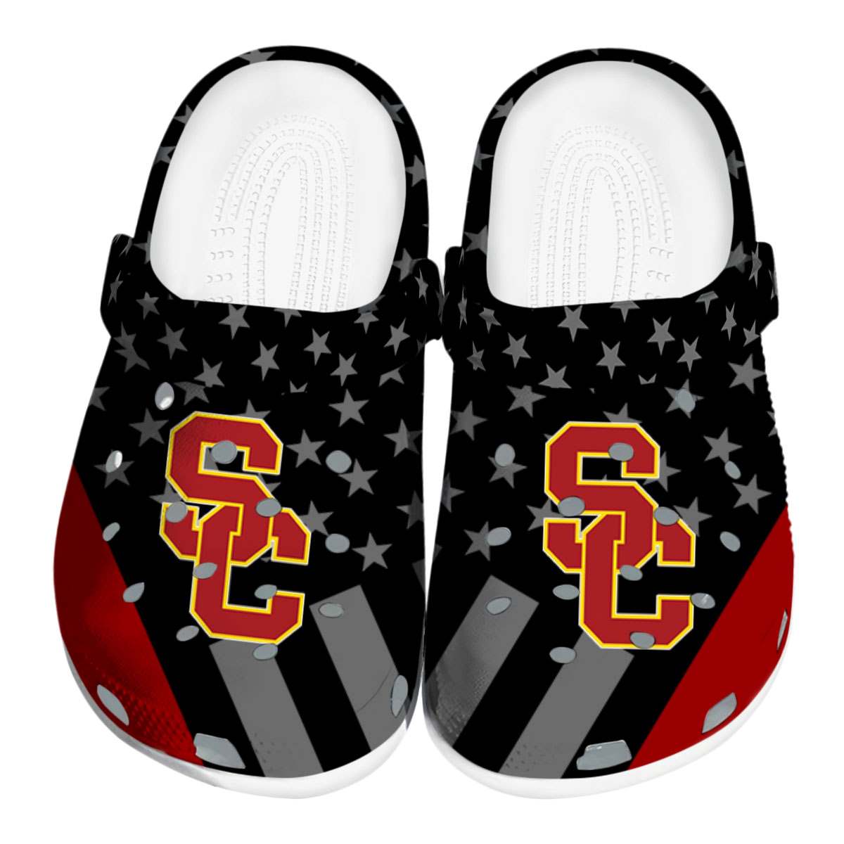 Footwearmerch USC Trojans NCAA Sport Crocs Crocband Clogs Shoes Comfortable For Men Women and Kids