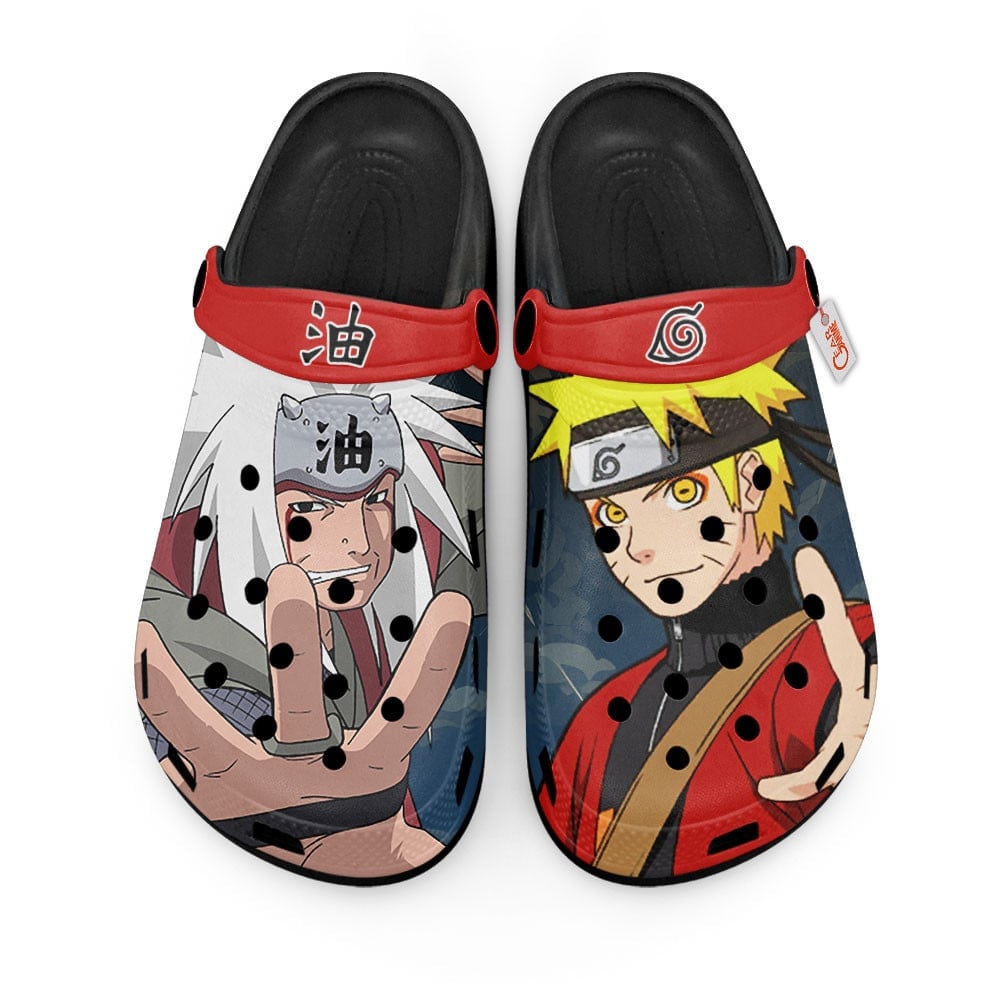 Footwearmerch Uzumaki Naruto and Jiraiya Naruto Shippuden Anime Crocs Crocband Clogs Shoes Comfortable For Men Women and Kids