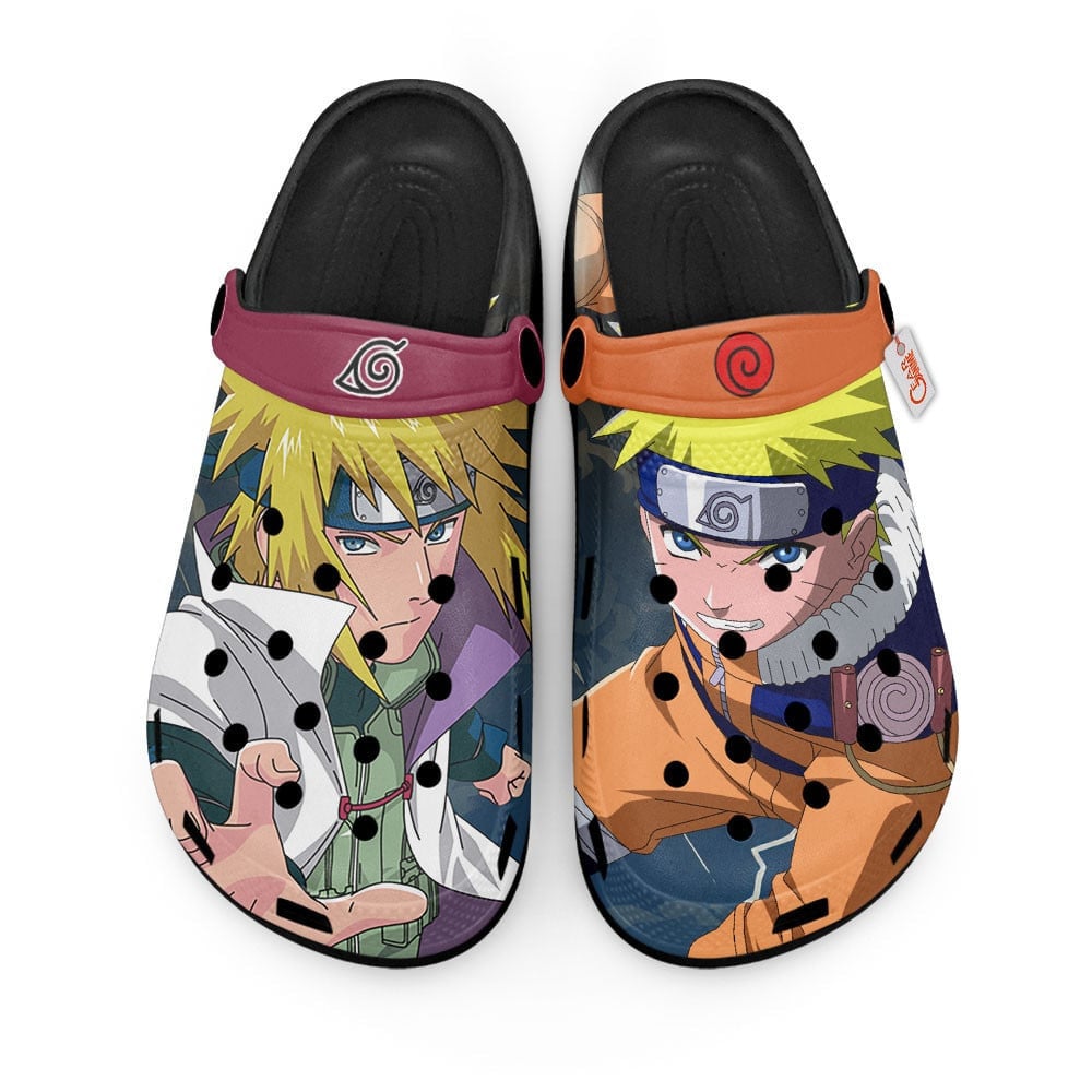 Footwearmerch Uzumaki Naruto and Minato Namikaze Naruto Shippuden Anime Crocs Crocband Clogs Shoes Comfortable For Men Women and Kids