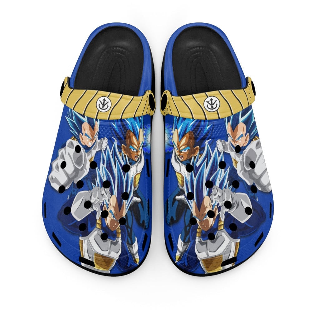 Footwearmerch Vegeta Blue Dragon Ball Anime Crocs Crocband Clogs Shoes Comfortable For Men Women and Kids