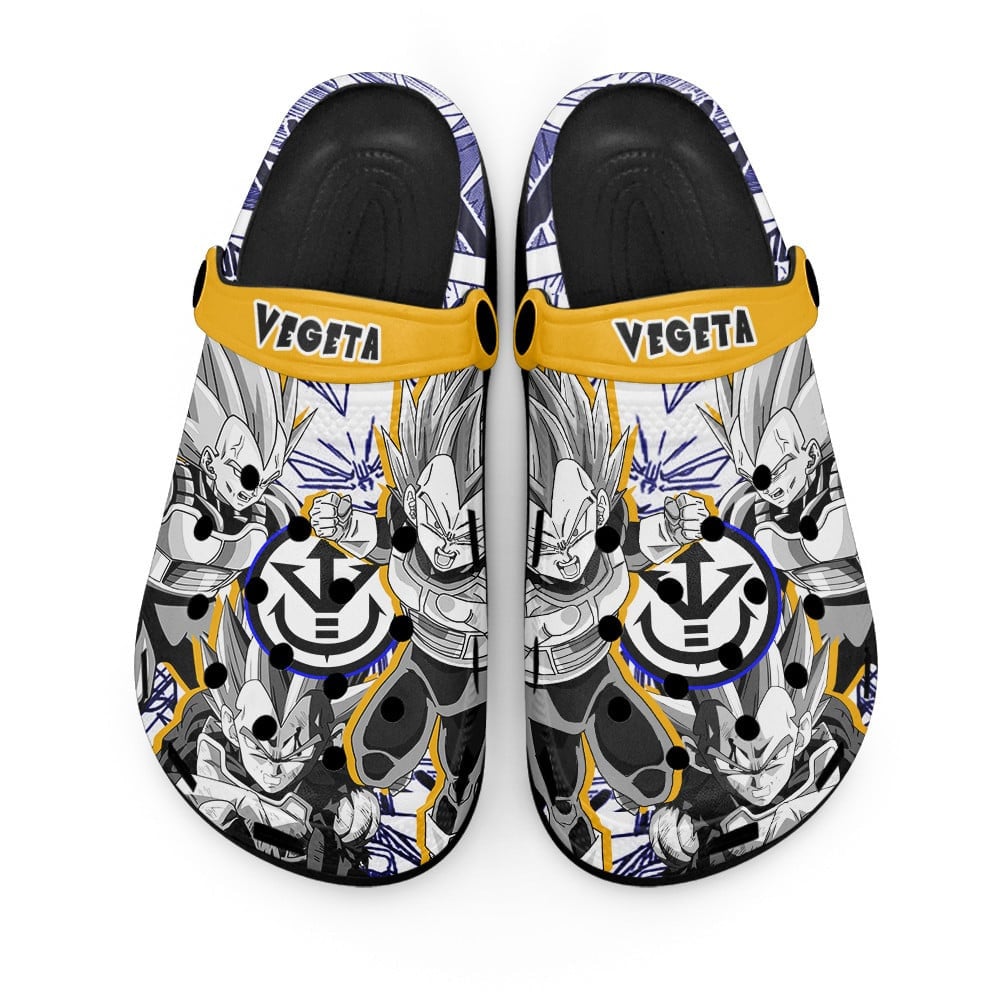 Footwearmerch Vegeta Super Saiyan Dragon Ball Anime Crocs Crocband Clogs Shoes Comfortable For Men Women and Kids