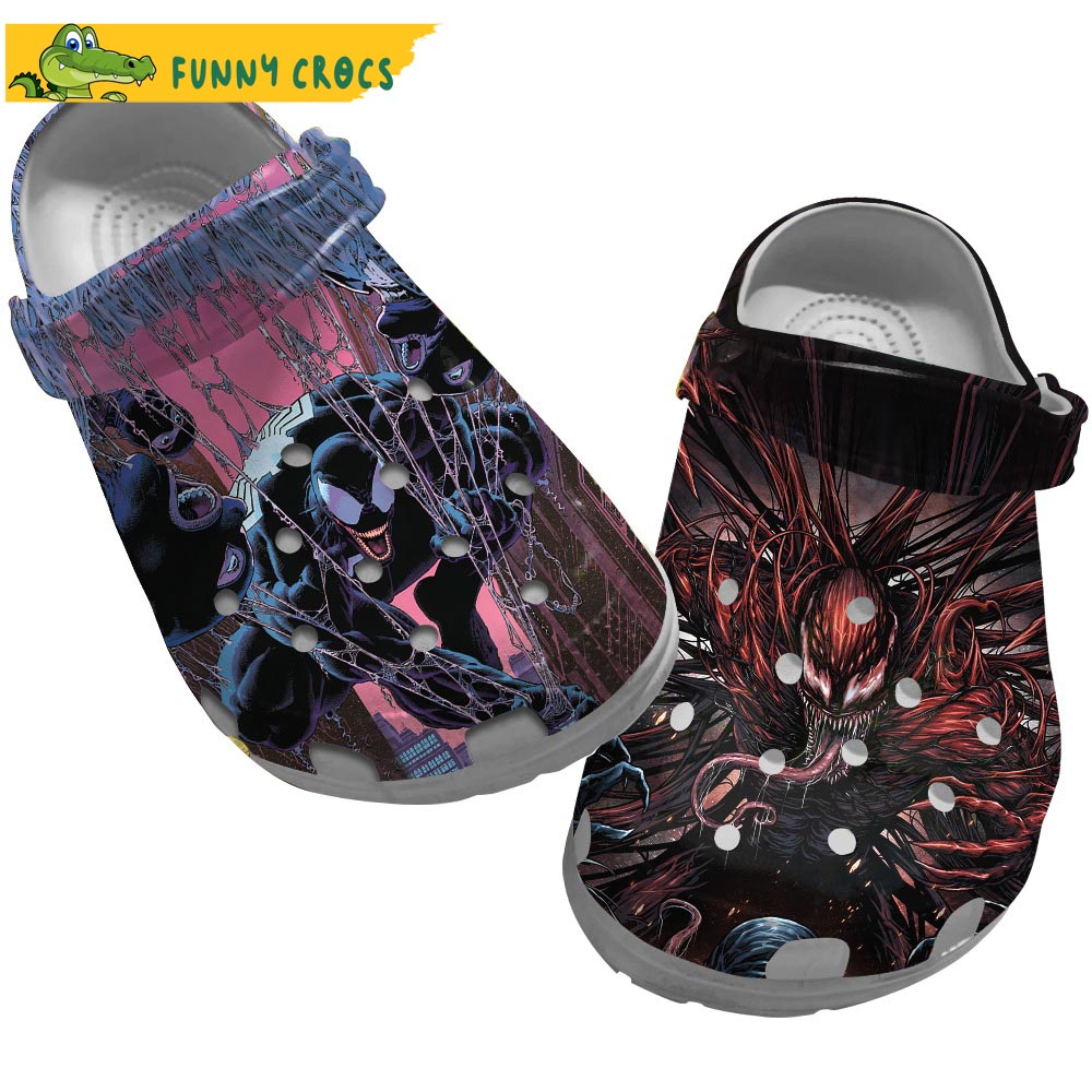Footwearmerch Venom And Spiderman Crocs Crocband Clogs Shoes Comfortable For Men Women and Kids