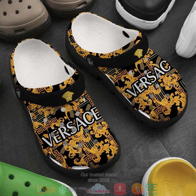 Footwearmerch Versace Brand Crocs Crocband Clogs Shoes Comfortable For Men Women and Kids