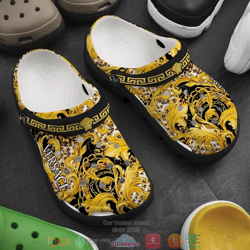 Footwearmerch Versace Brand Crocs Crocband Clogs Shoes Comfortable For Men Women and Kids