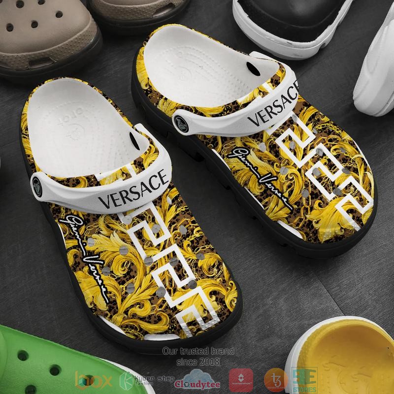 Footwearmerch Versace Brand Crocs Crocband Clogs Shoes Comfortable For Men Women and Kids