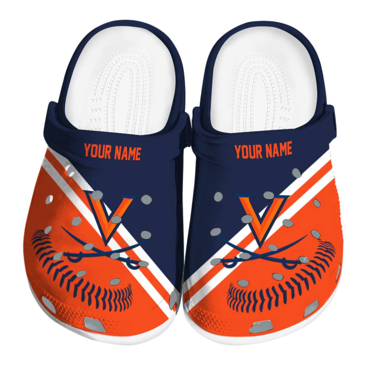 Footwearmerch Virginia Cavaliers NCAA Sport Crocs Crocband Clogs Shoes Comfortable For Men Women and Kids