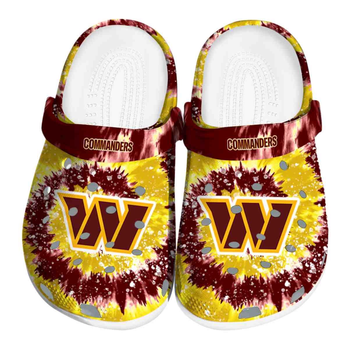 Footwearmerch Washington Commanders NFL Sport Crocs Crocband Clogs Shoes Comfortable For Men Women and Kids