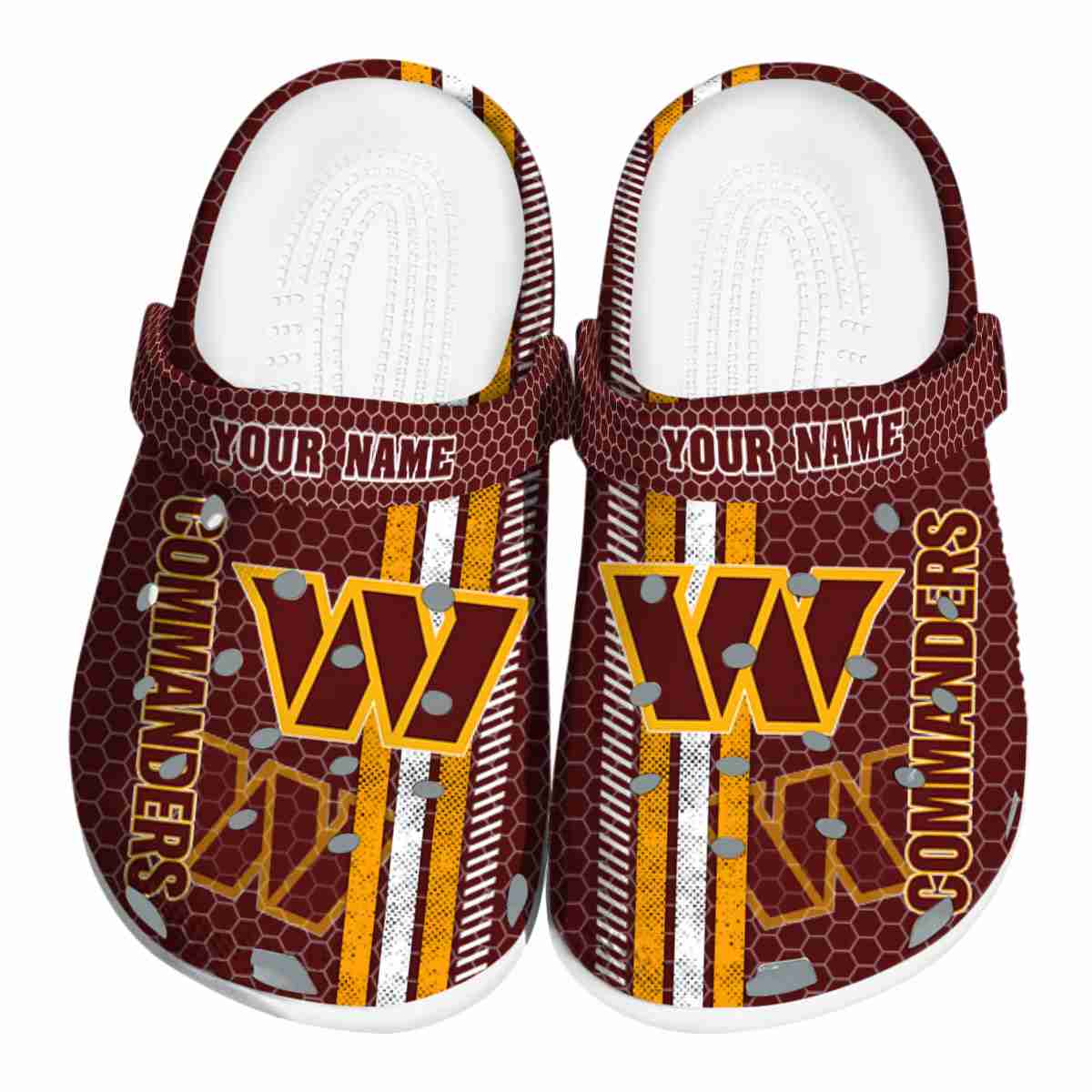 Footwearmerch Washington Commanders NFL Sport Crocs Crocband Clogs Shoes Comfortable For Men Women and Kids