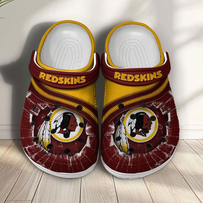 Footwearmerch Washington Redskins NFL Crocs Crocband Clogs Shoes Comfortable For Men Women and Kids