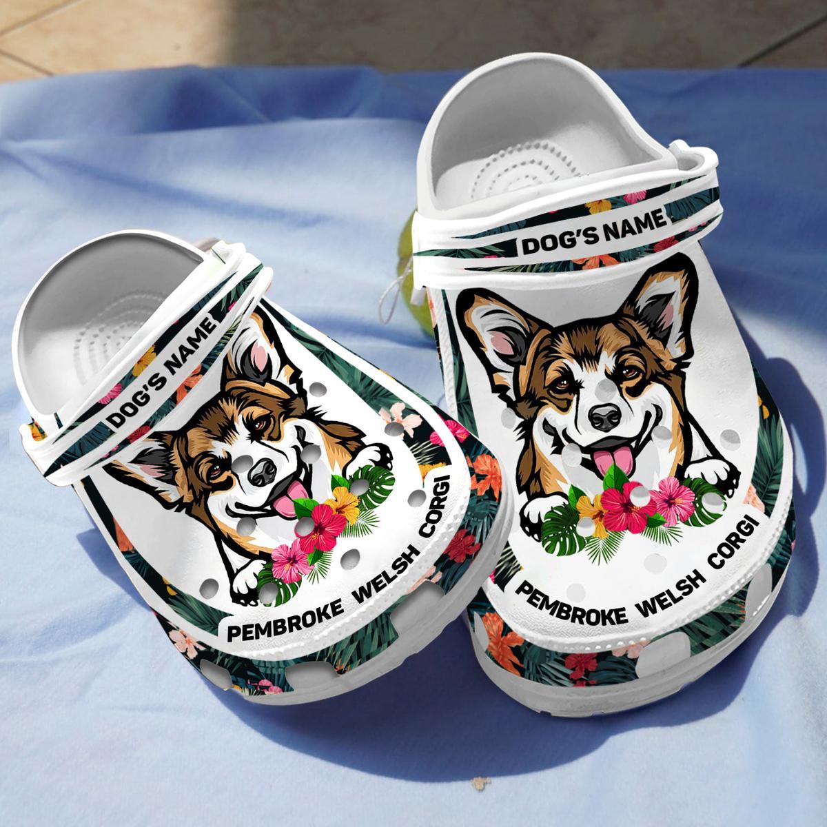 Footwearmerch Welsh Corgi Dog Crocs Crocband Clogs Shoes Comfortable For Men Women and Kids